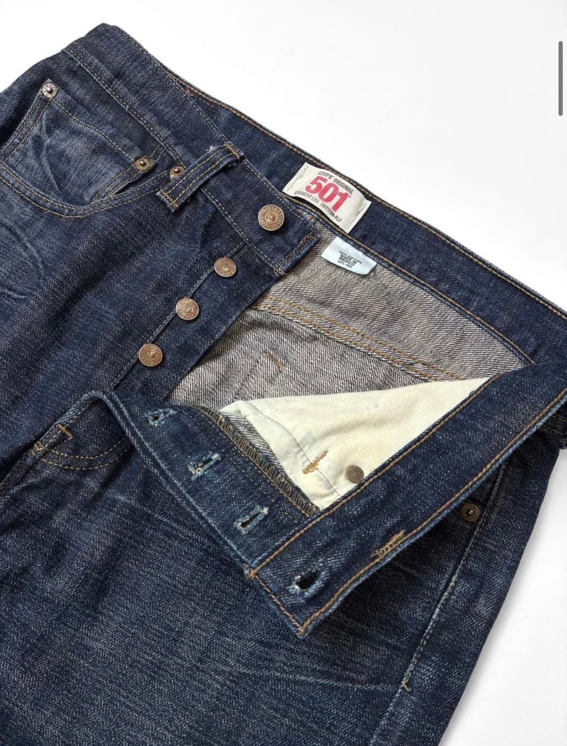리바이스 501 슬럽 인디고 데님 상품이미지4