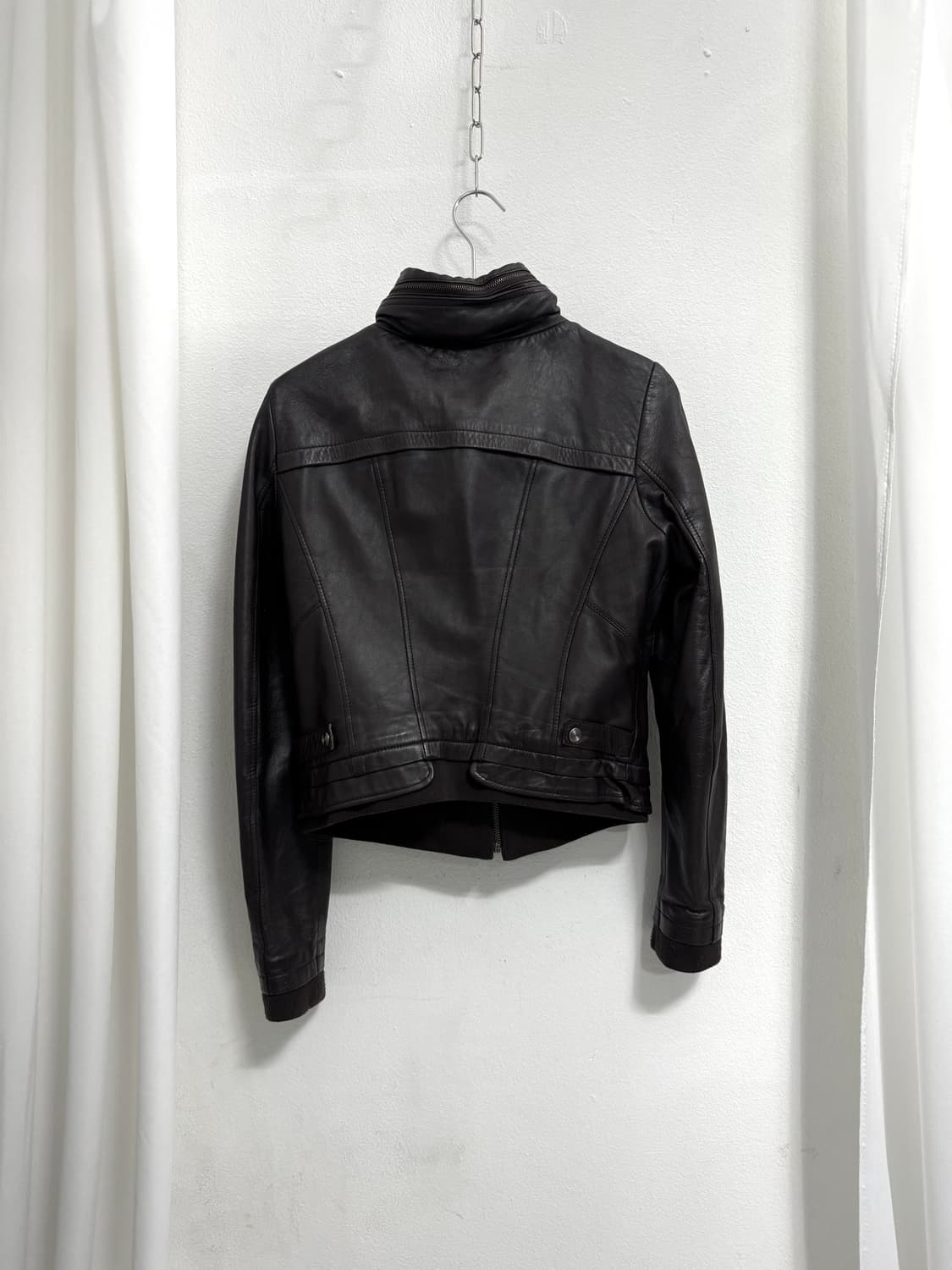 Lambskin brown leather jacket 상품이미지3