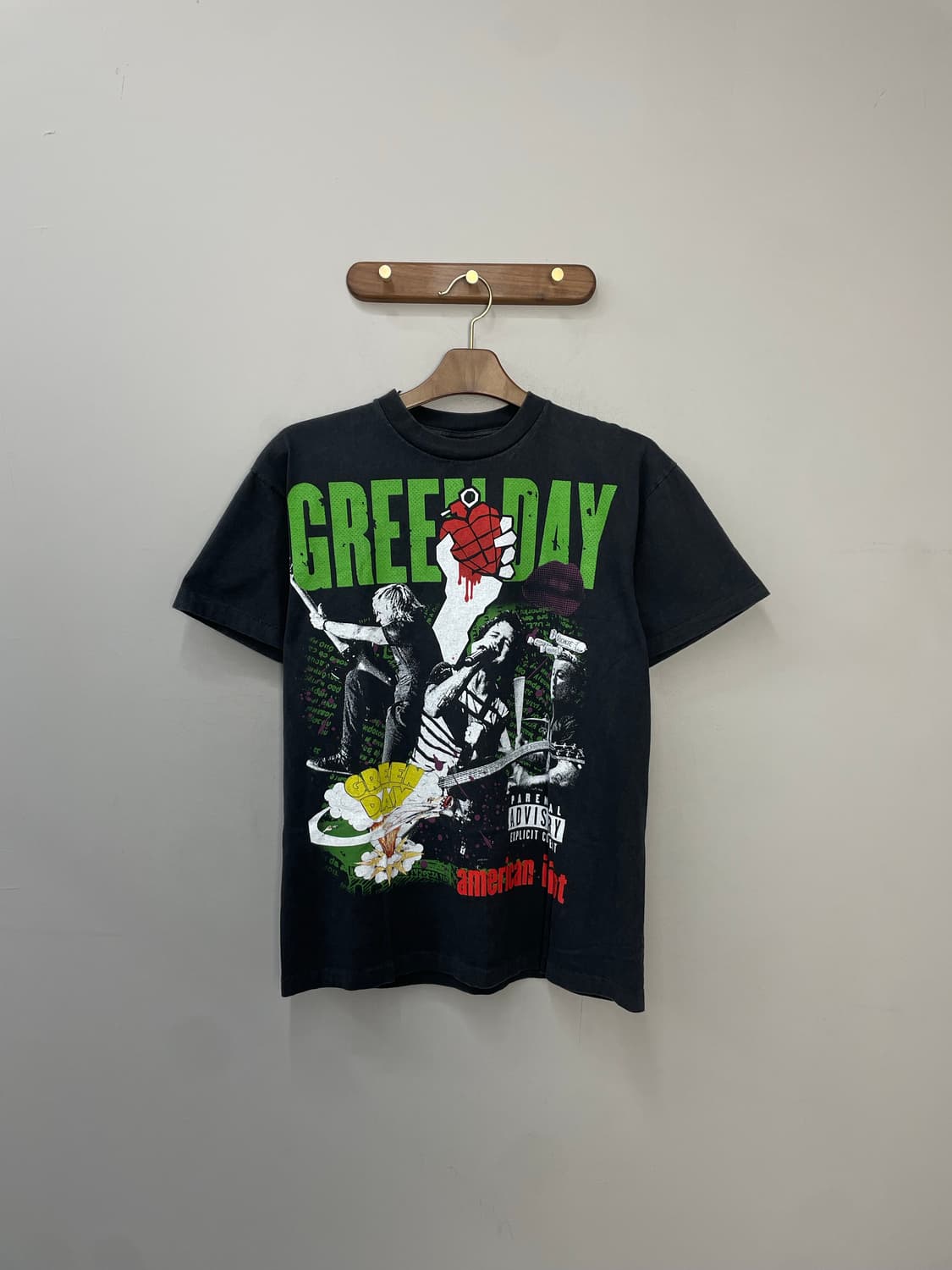 빈티지 그린데이 락 밴드 페인팅 반팔 H1630 상품이미지2
