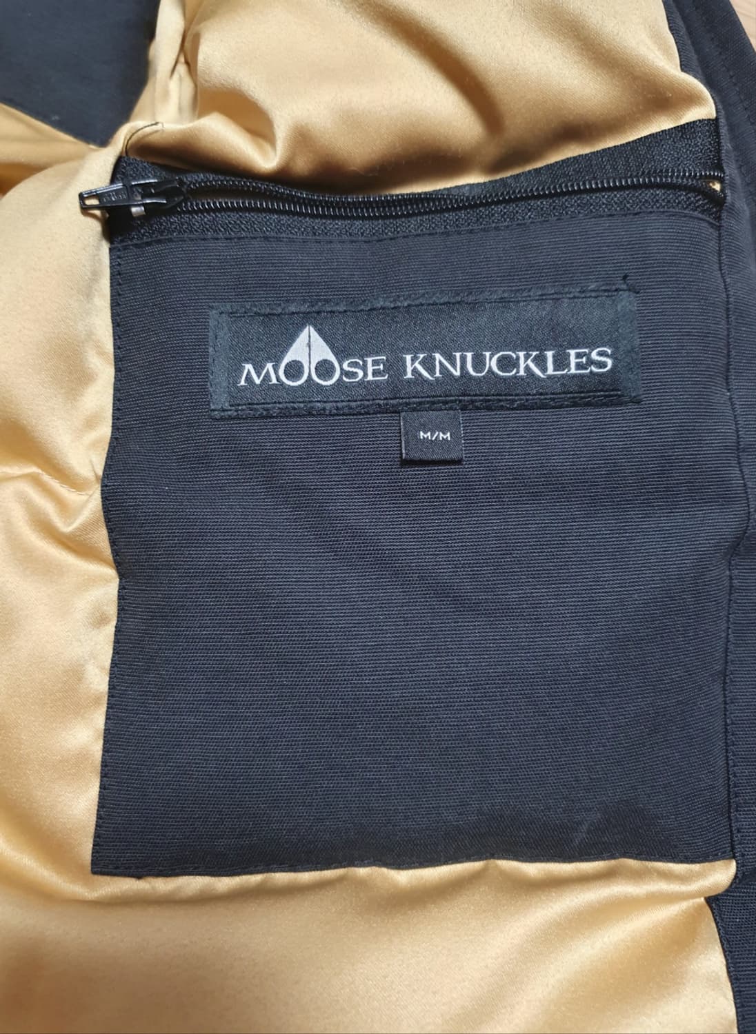 무스너클 패딩 골드 스털링 파카 블랙 폭스 퍼 블랙 슬림핏 M 상품이미지9