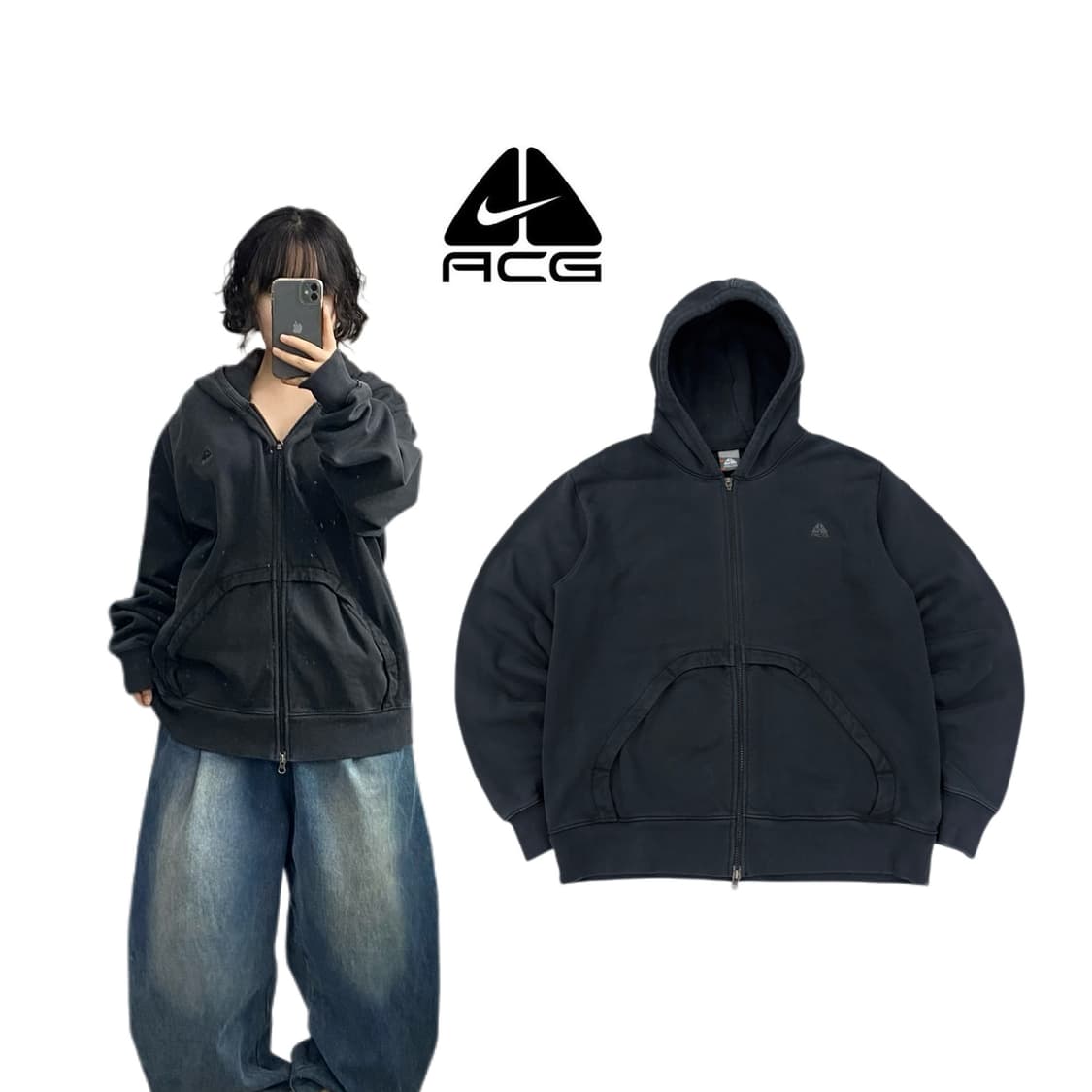 나이키 ACG 00s 헤비코튼 오버핏 후드집업 상품이미지1