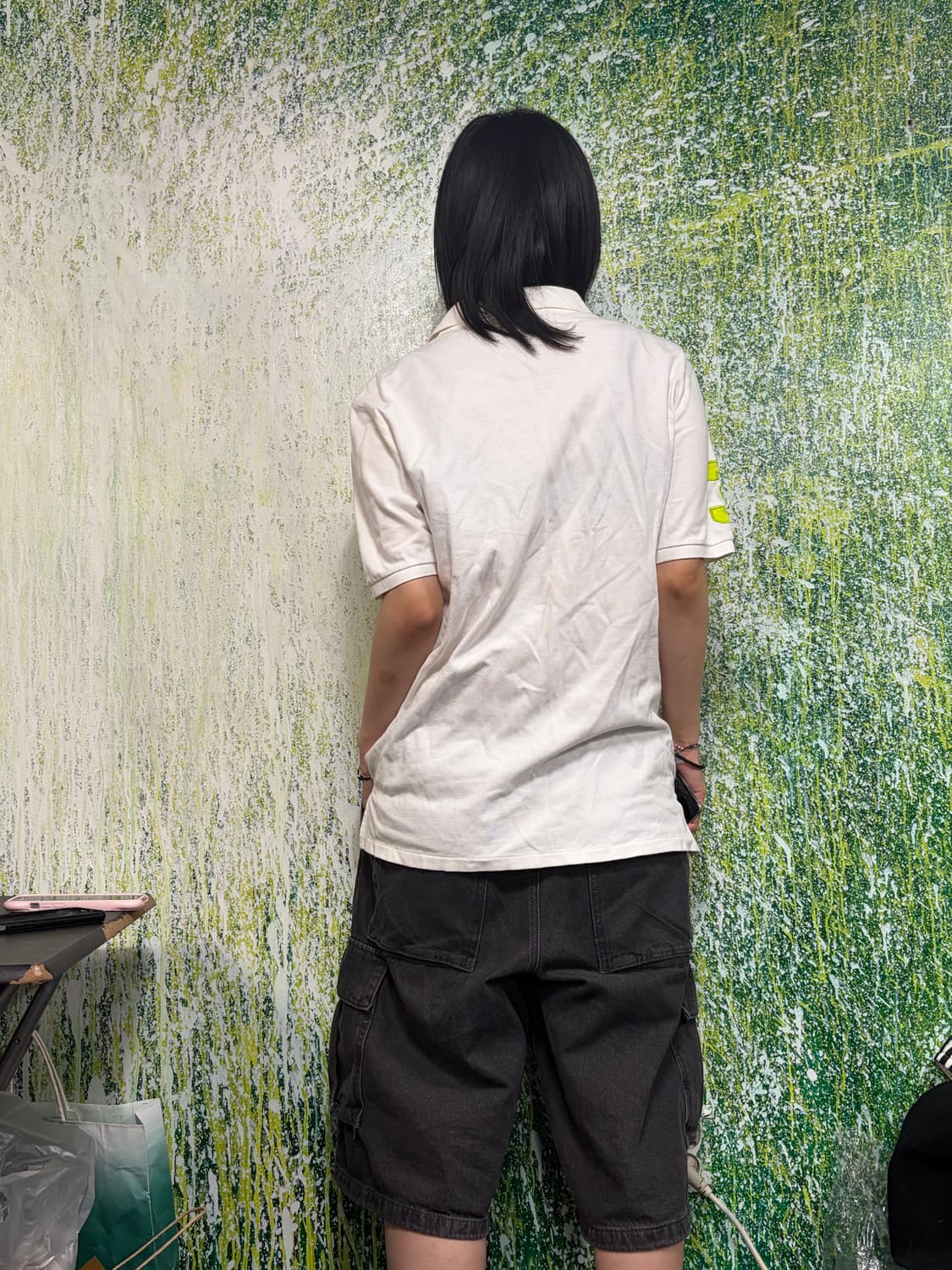 폴로 빅포니 화이트 치프키프 형광 딱붙 반팔 카라 티셔츠 키즈 XL 상품이미지5