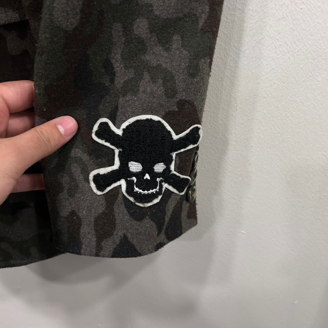 핸드메이드 카모플라쥬 패치 울모직 블레이져 상품이미지3