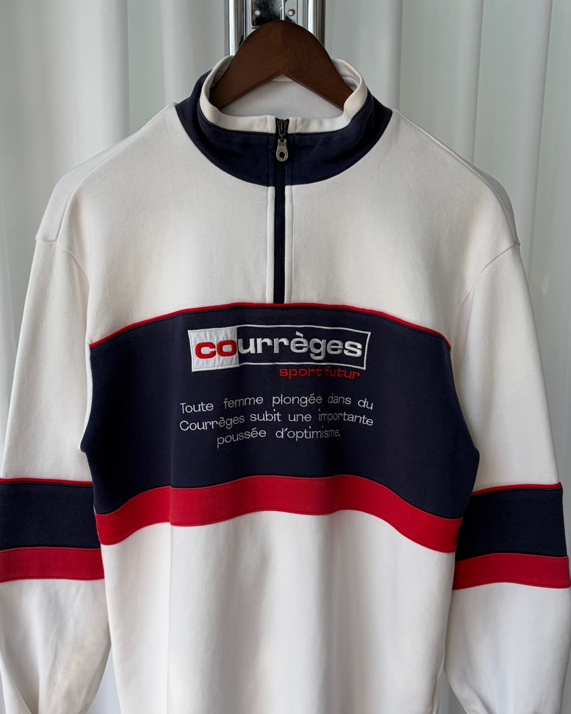 [M]Courrèges 꾸레쥬 스포츠 하프 집업 맨투맨 상품이미지4
