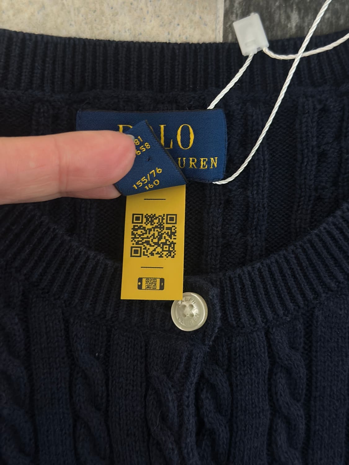 폴로 랄프로렌 네이비 케이블 니트 가디건 상품이미지9