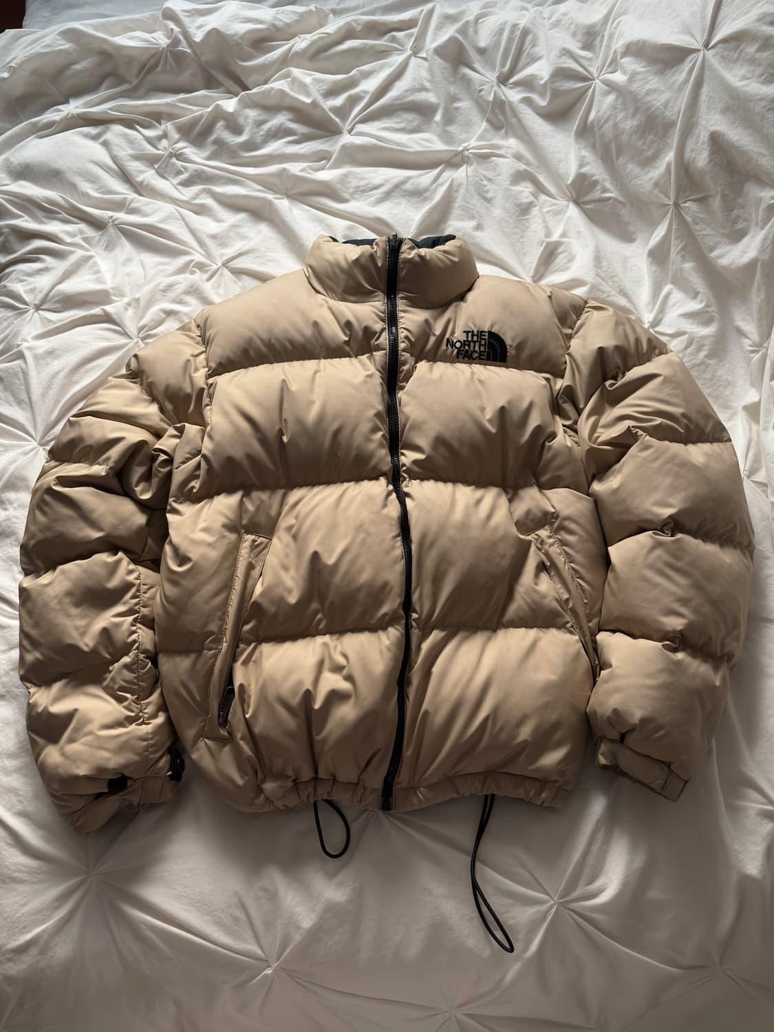 노스페이스 베이지 600 눕시 패딩 자켓 XL 상품이미지1