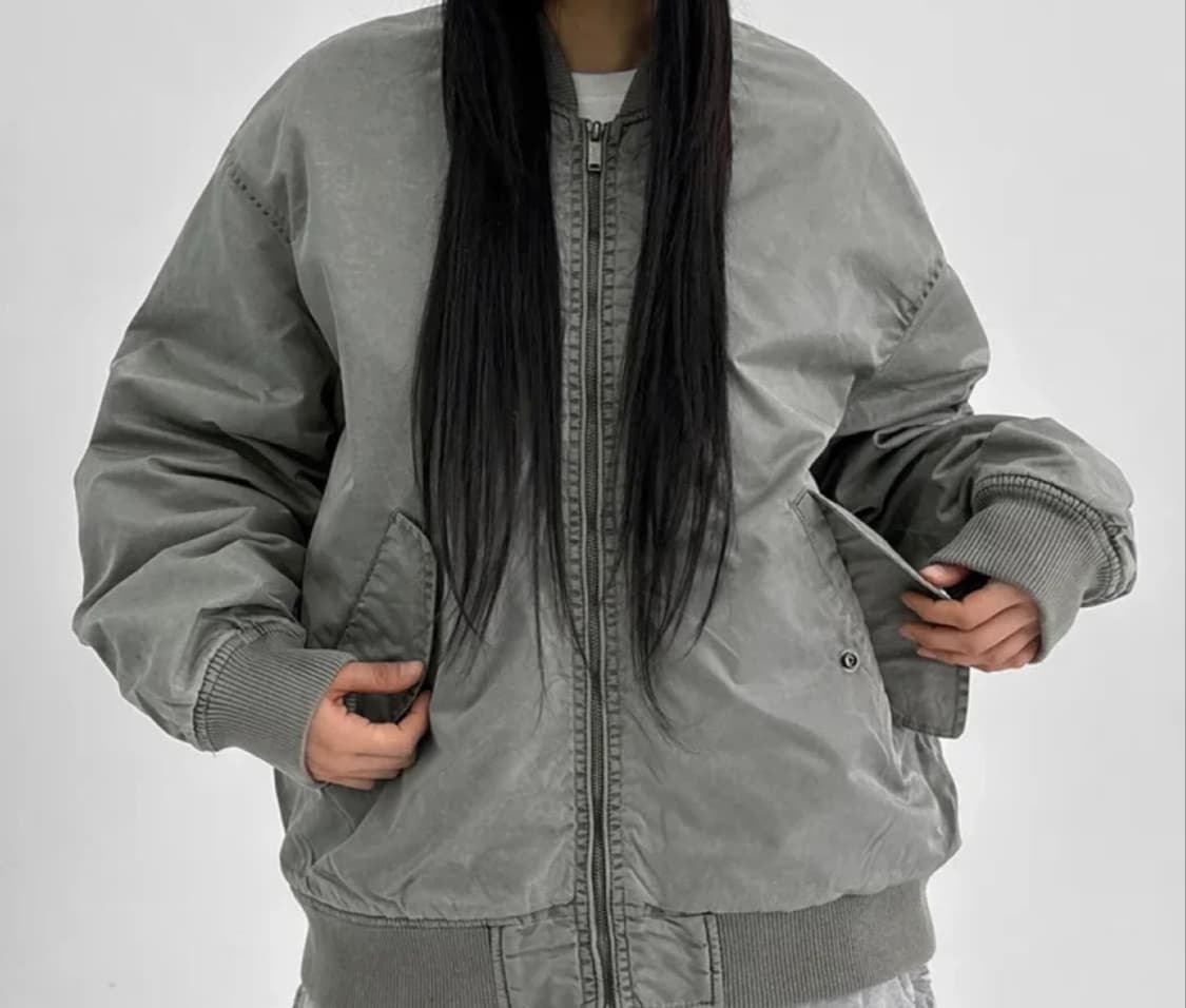 블랙업 킬베르 누빔 항공점퍼 4온스 카키 상품이미지1