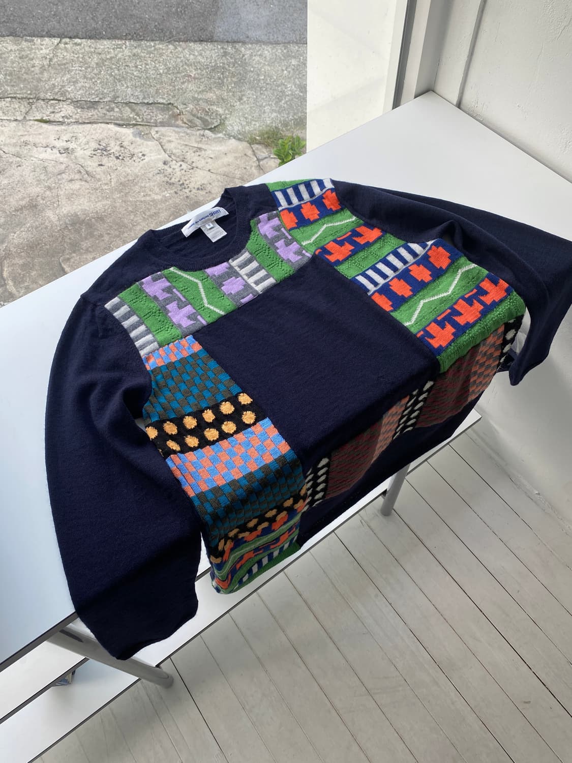 [Comme des garcons SHIRT] 패치워크 니트 상품이미지1