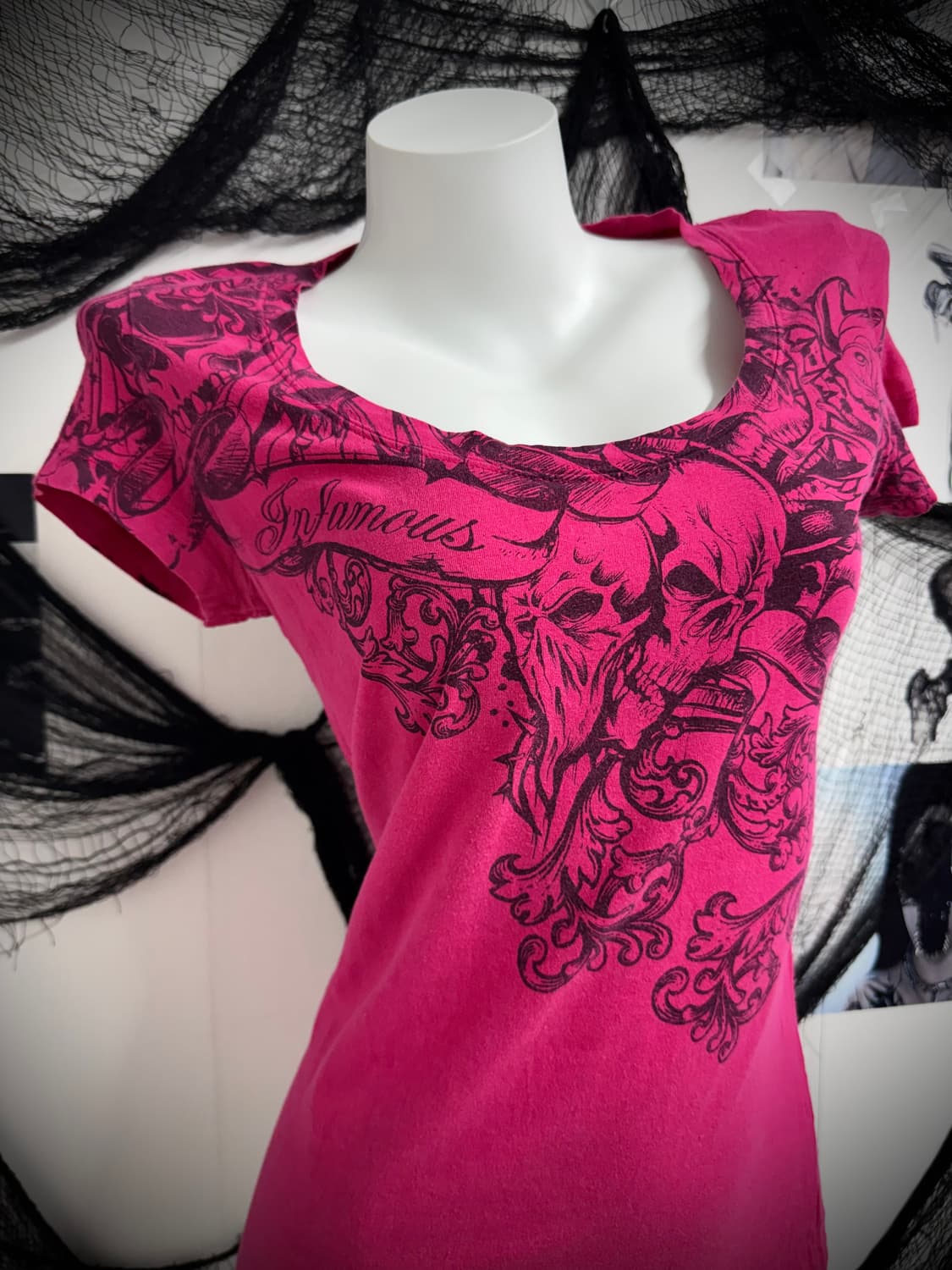 00s skull printing halfsleeve 상품이미지2