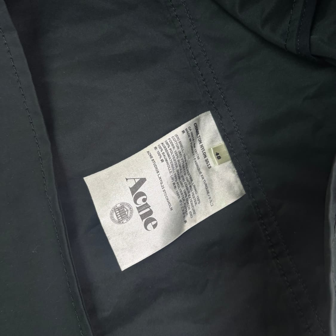 100 아크네스튜디오 코튼 싱글 코트  상품이미지4