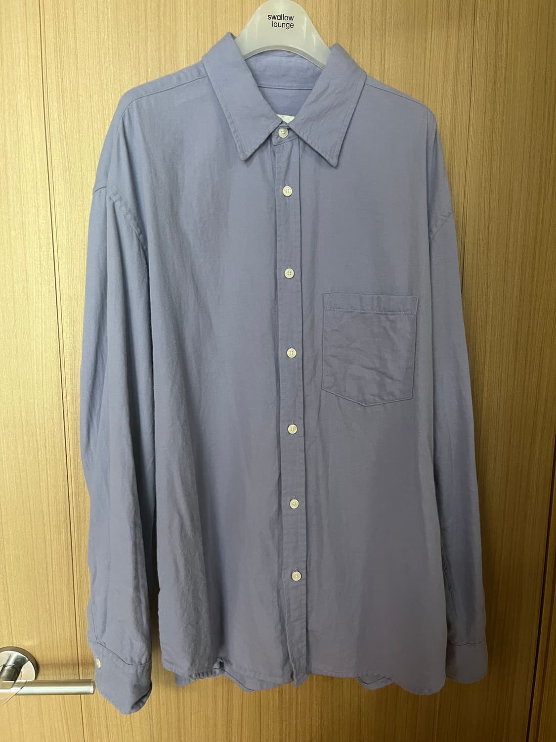 [1,s] 이얼즈어고 코튼 드릴 포이카 셔츠 V3 라벤더 상품이미지2