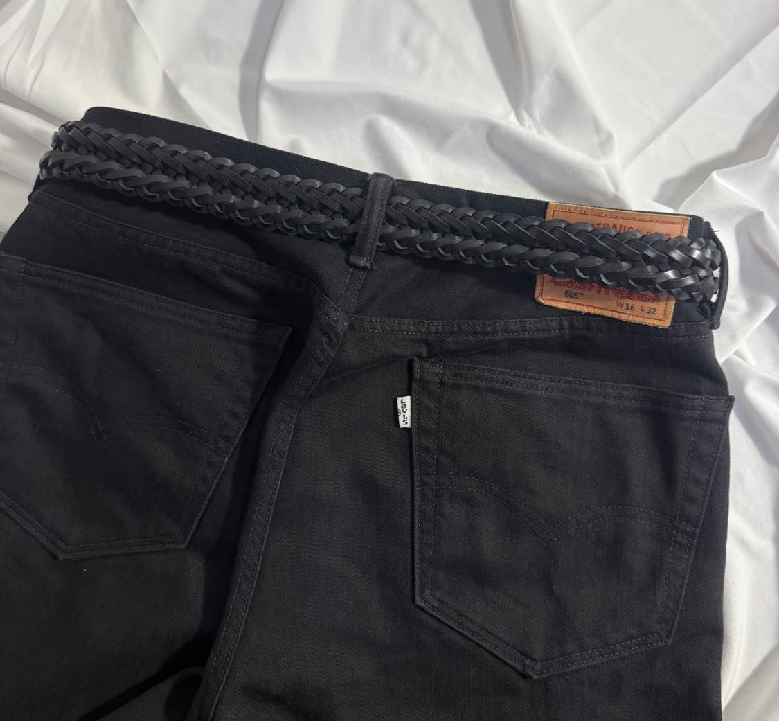 Liberal 위빙 레더 웨스턴 벨트 italy 상품이미지2