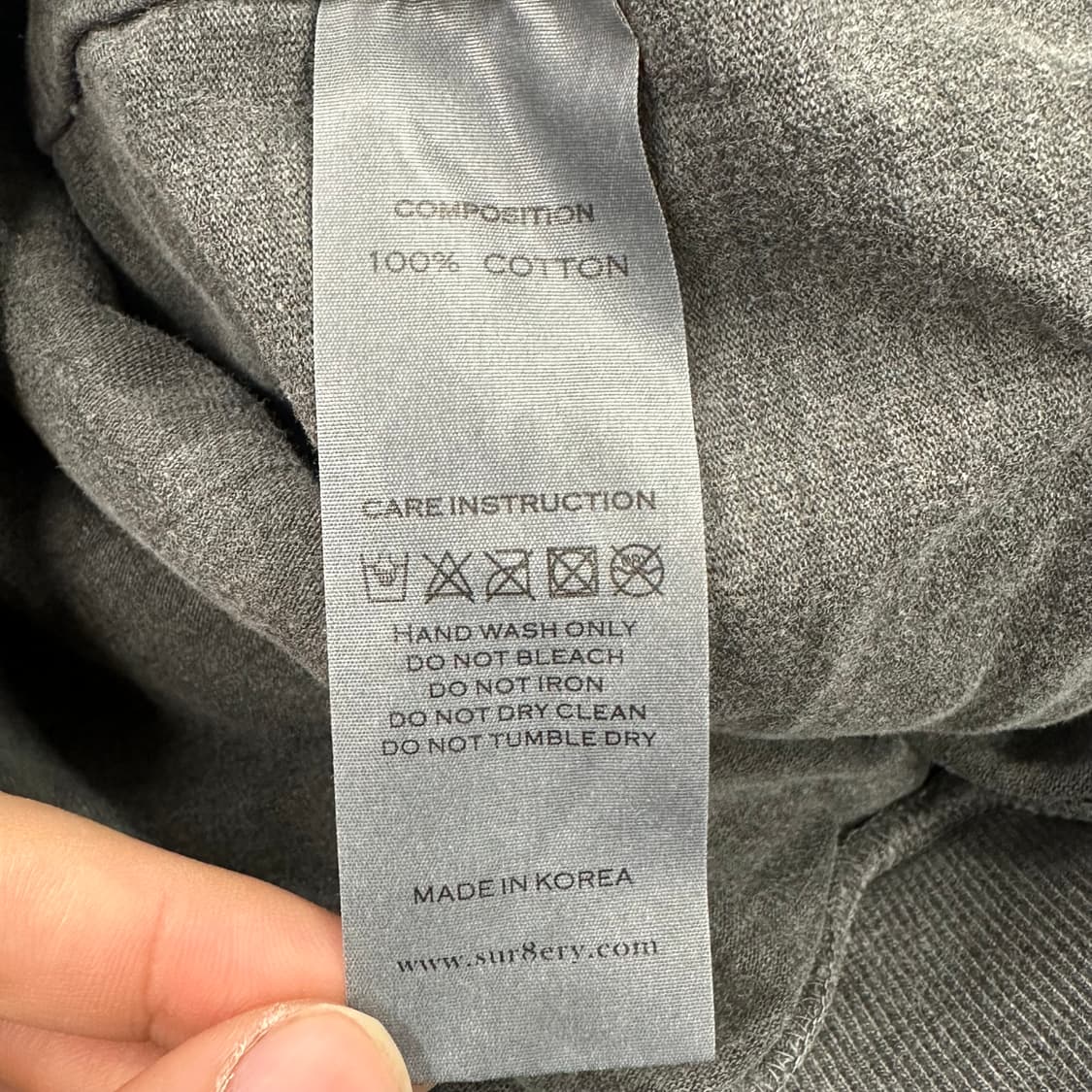 L 써저리 페이즐리디스트로이드 차콜 후드티 상품이미지5