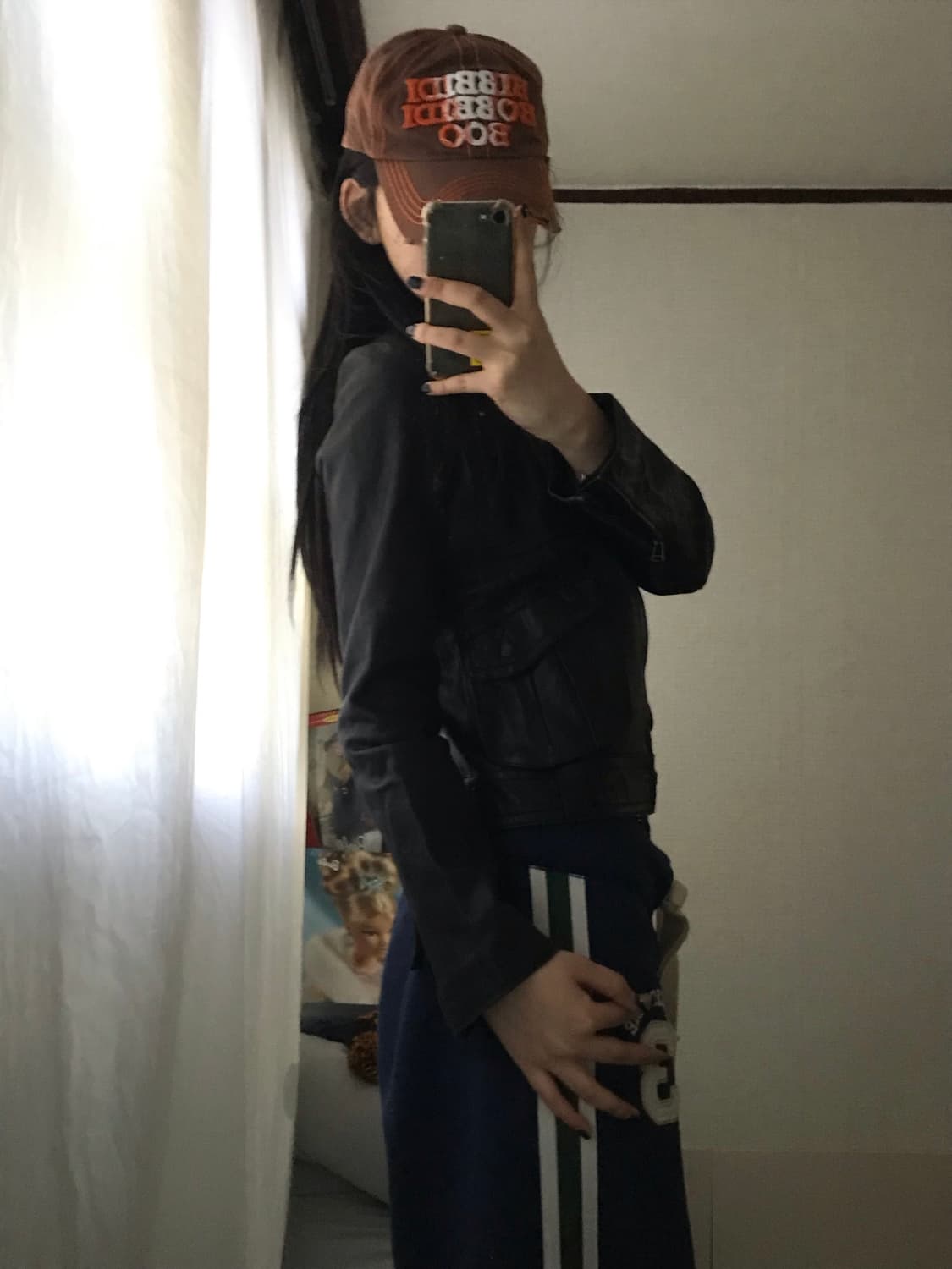 차이나카라 블랙 양가죽자켓 상품이미지4