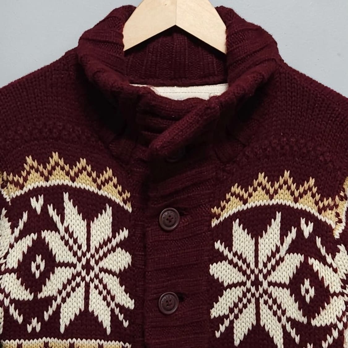 95 Abercrombie 아베크롬비 노르딕 숄카라 니트 가디건 상품이미지2