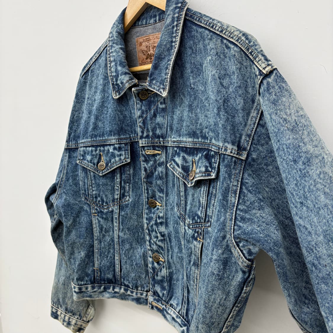 할리데이비슨 데님 청자켓 빈티지 워싱 여성 L 상품이미지3