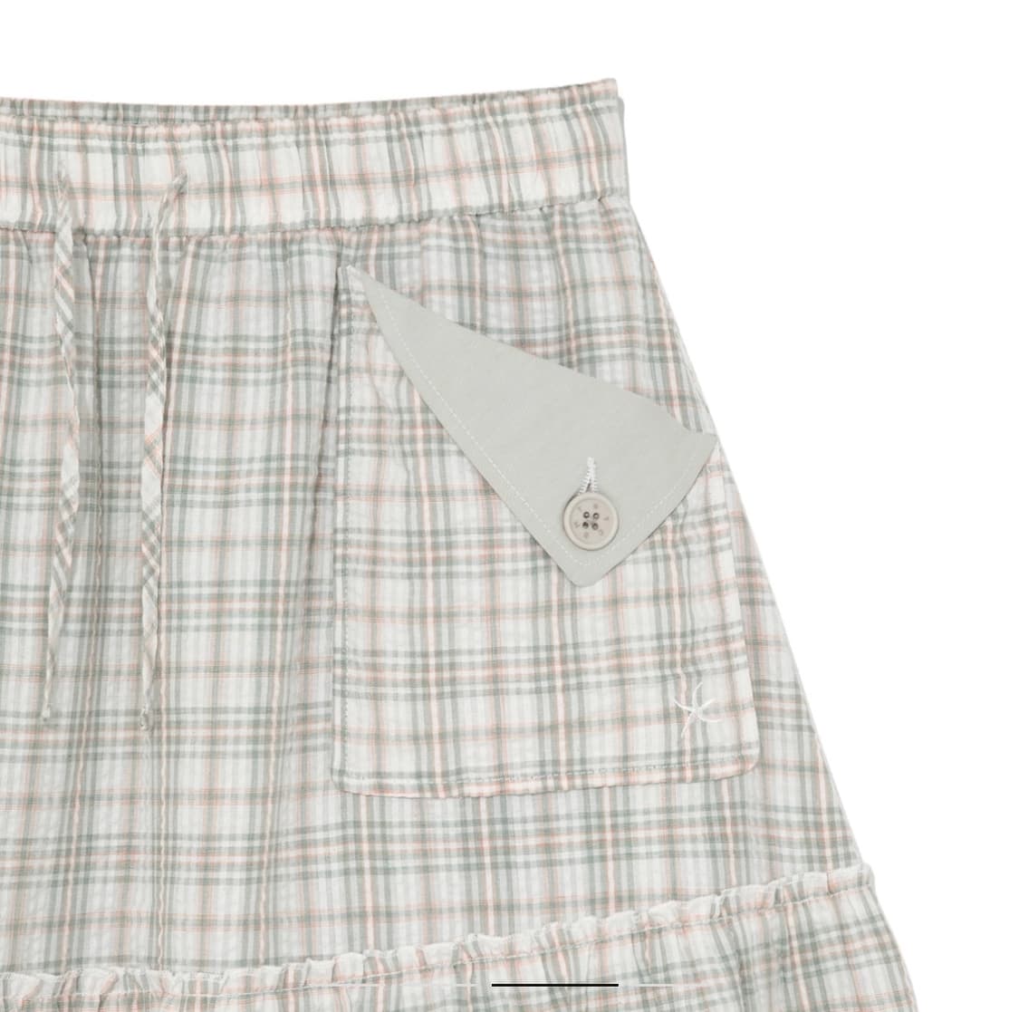 TCM frill pocket check skirt (green)  상품이미지3