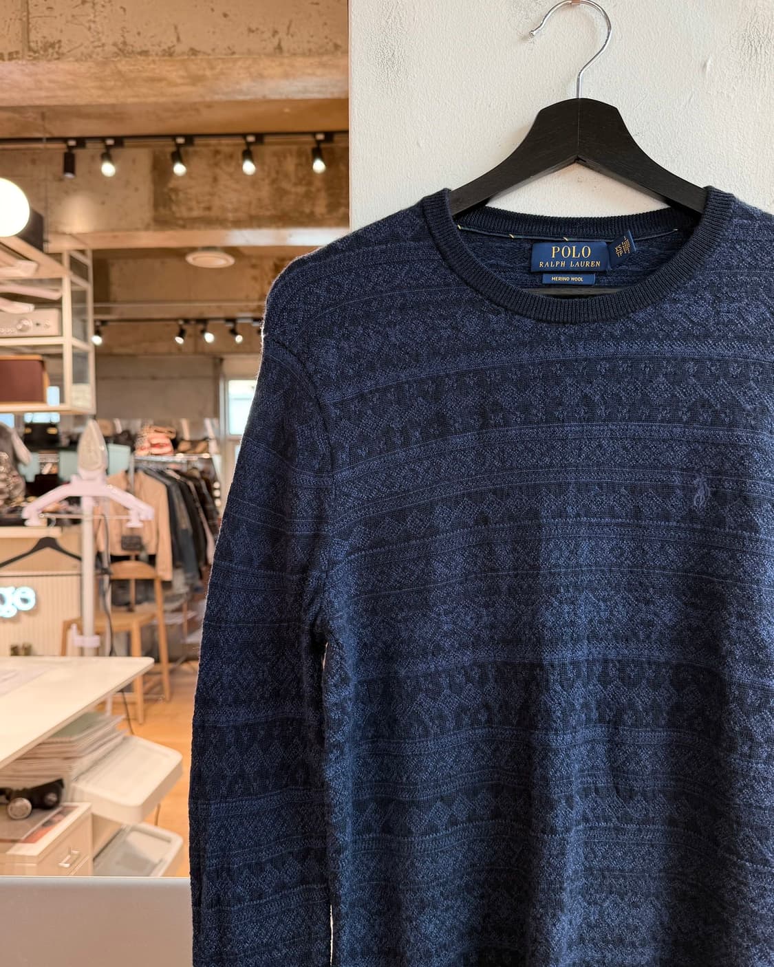 폴로 랄프로렌 네이비 노르딕 라운드넥 니트  상품이미지4