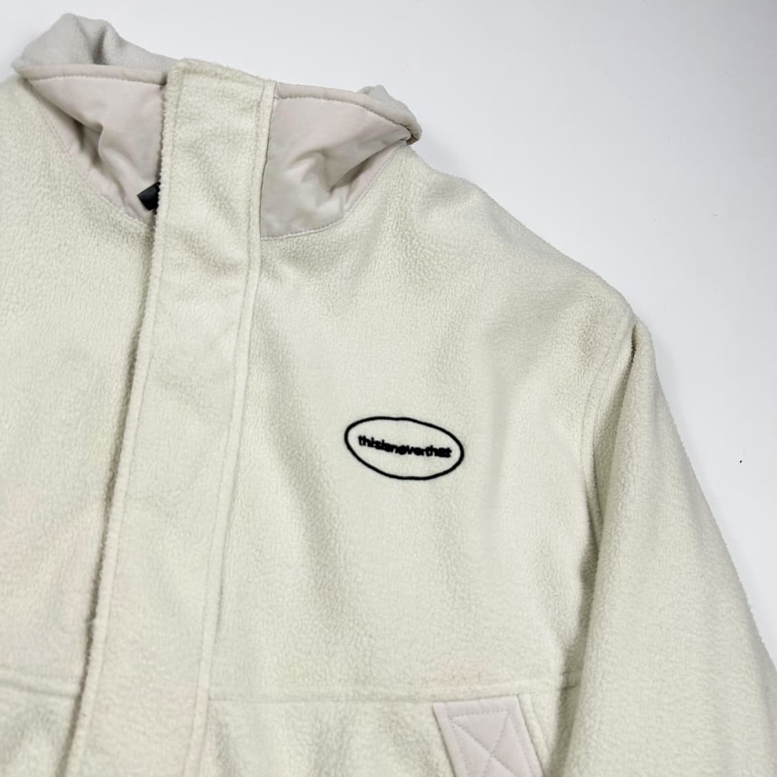 디스이즈네버댓 (디네댓) 화이트 후리스 블루종자켓 (L) 상품이미지3