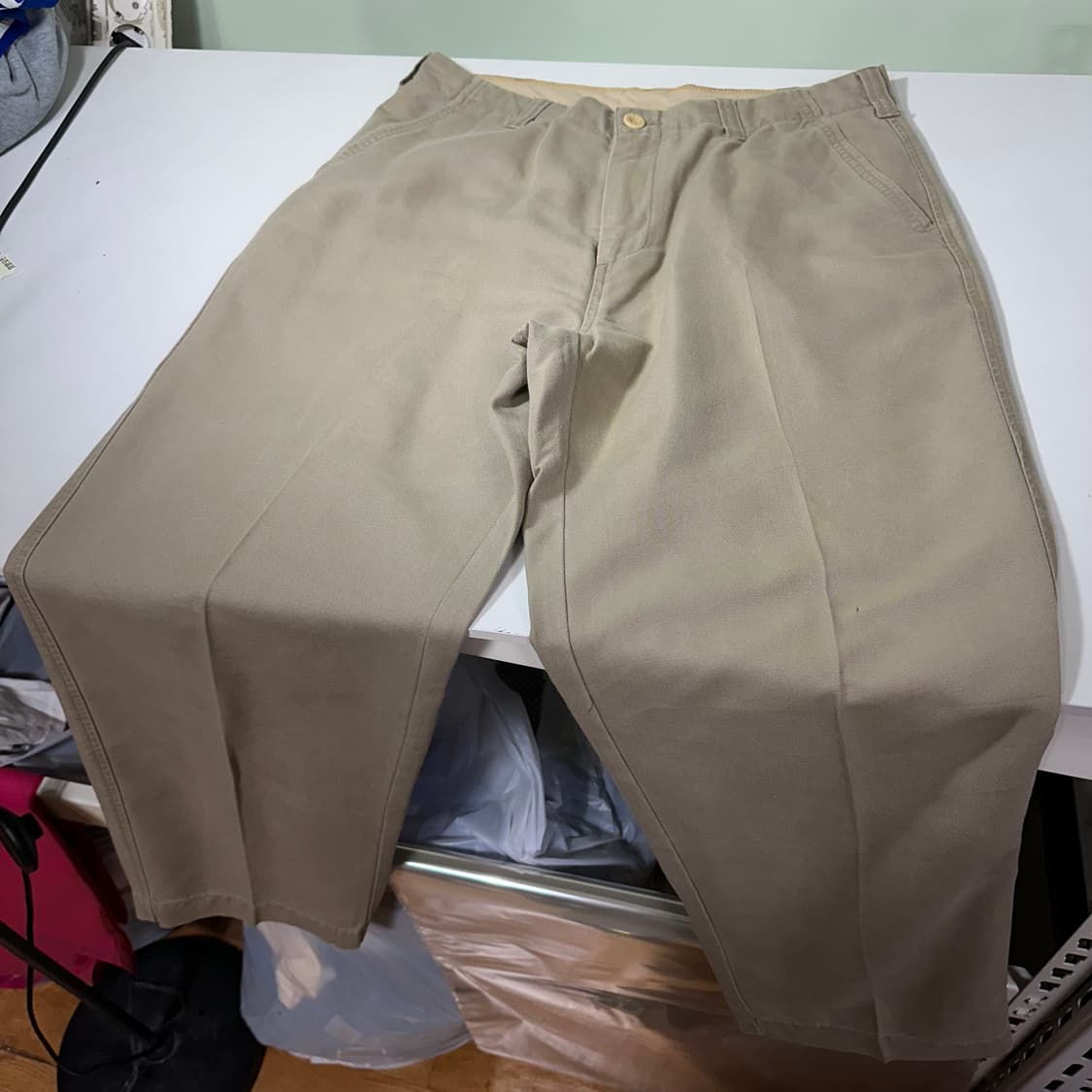 32 XL 노티카 베이지 하이웨스트 세미와이드 치노팬츠 상품이미지3