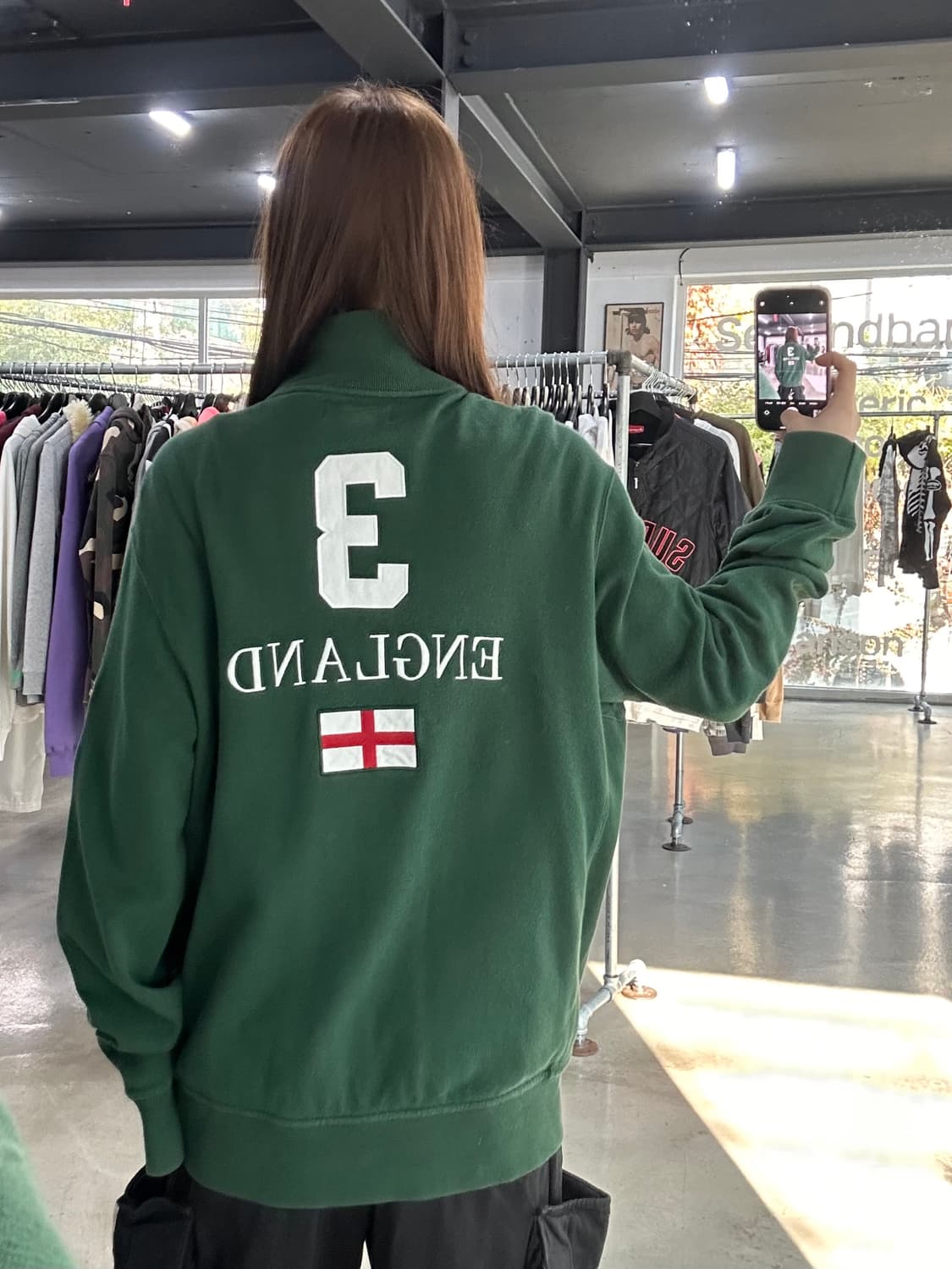 폴로 랄프로렌90s 잉글랜드 빅포니 넘버링 져지집업 그린 상품이미지3