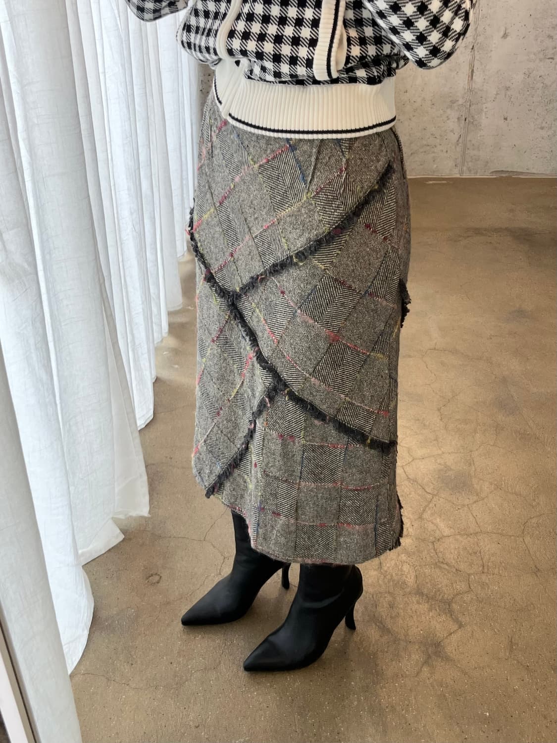 SENSOUNICO 트위드 스커트  상품이미지3