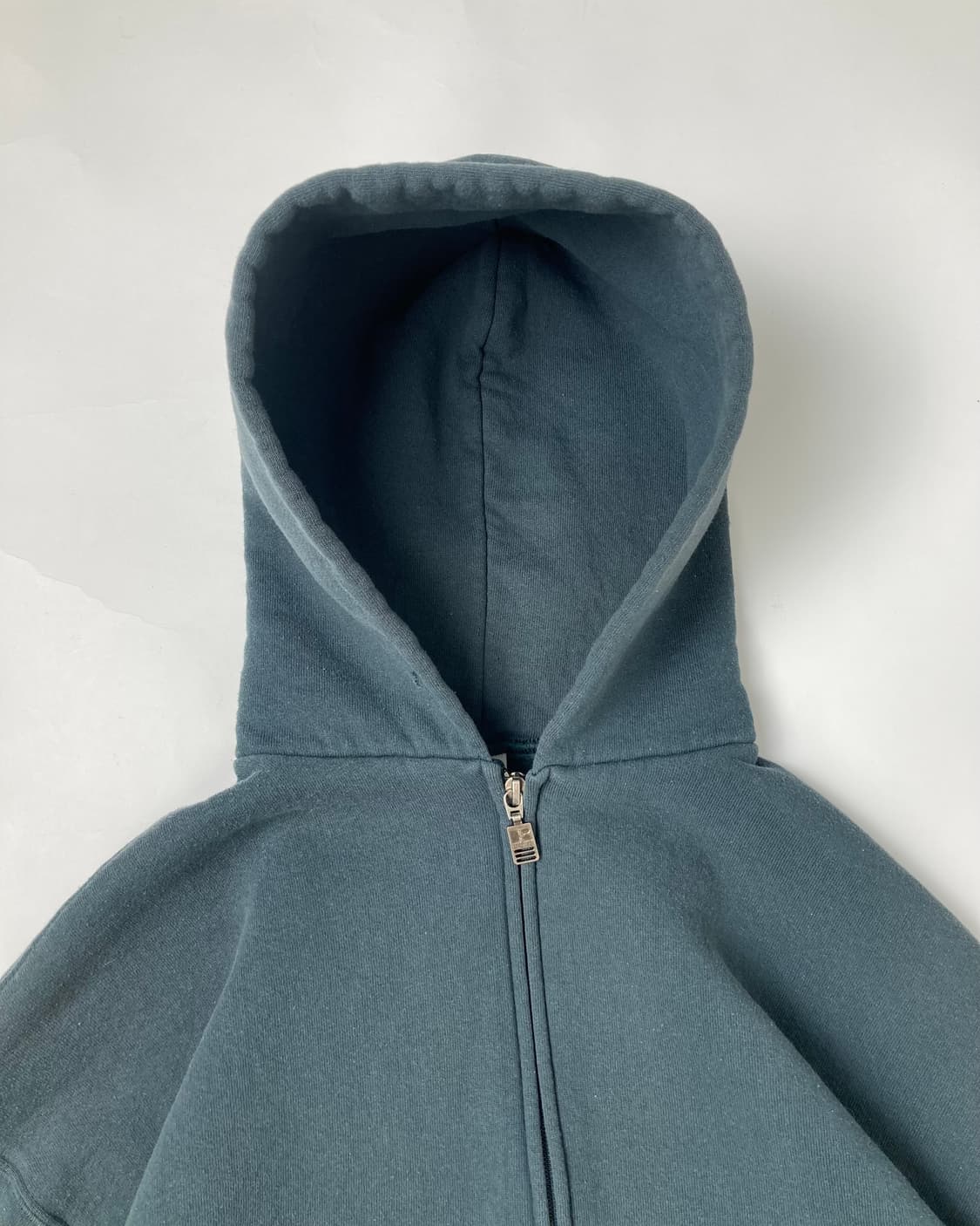 90s Russell Zip Up Hoodie (sage green) 상품이미지6