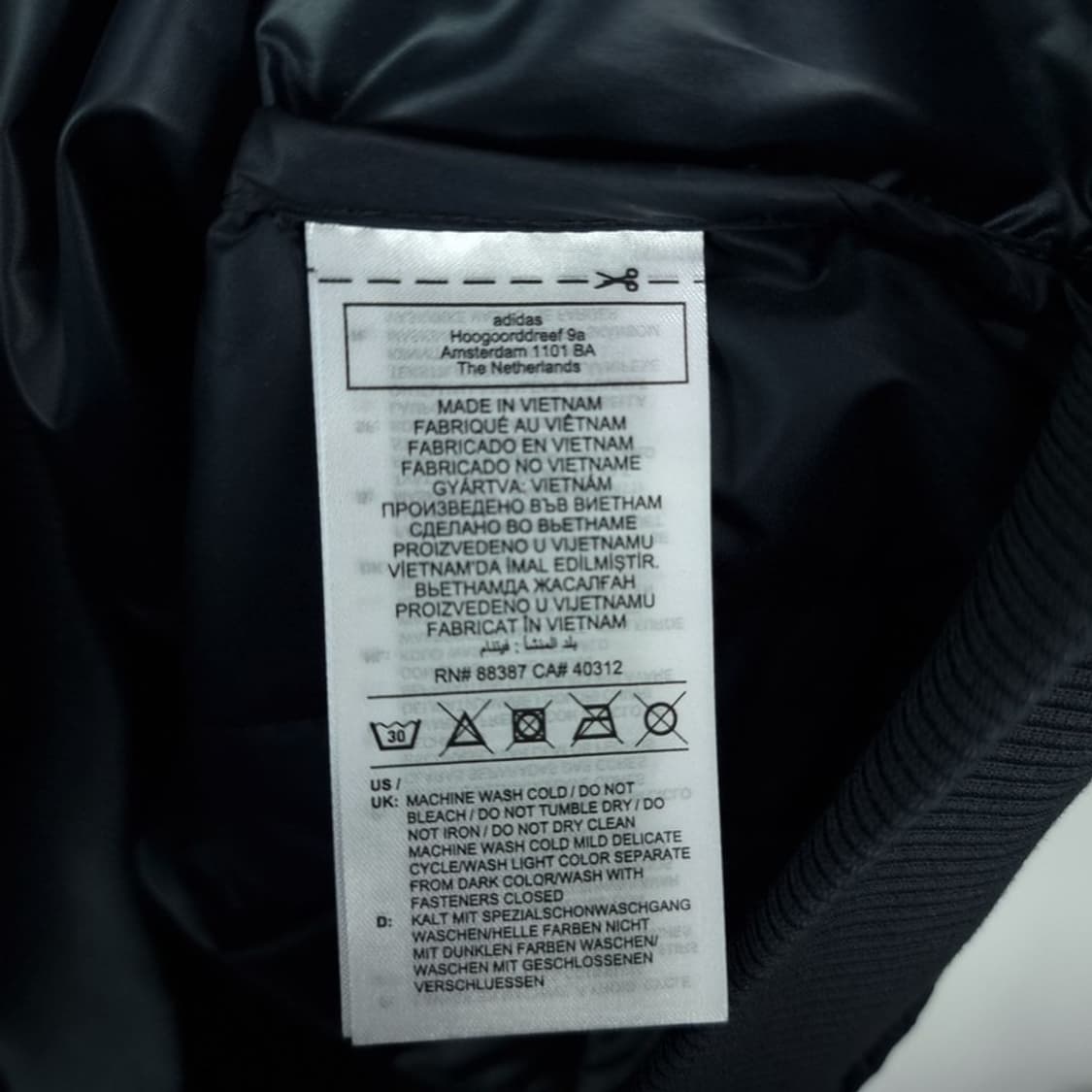 [아디다스] 로고 패치논카라 퀼팅 퀄팅 자켓 M19161 상품이미지9