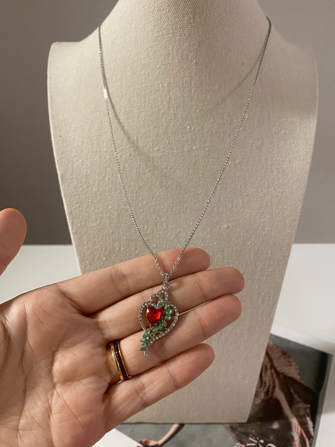 하트 큐빅 목걸이 상품이미지5