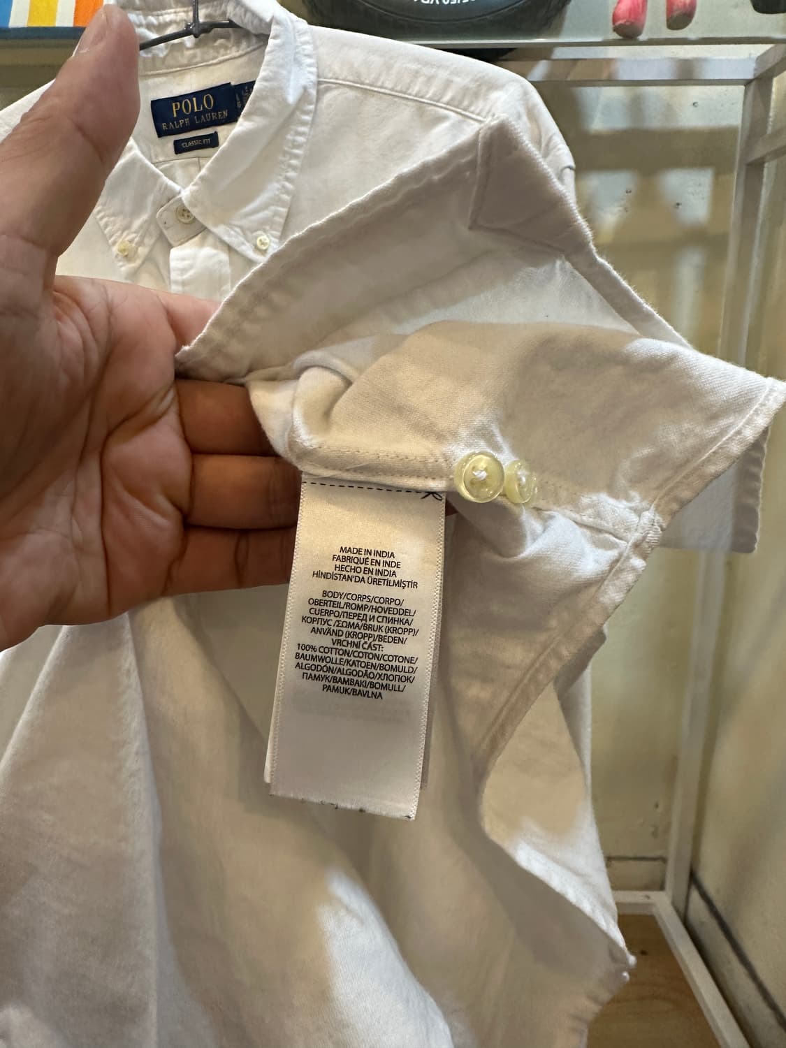 폴로 랄프로렌 옥스포드 셔츠 화이트 L 상품이미지5