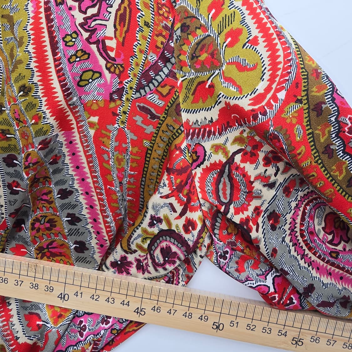 ZARA Paisley Satin Dress with Belt Pink 상품이미지5