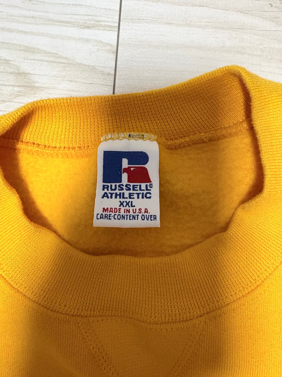 Russell 러셀 90s 스웻셔츠 맨투맨 usa 2xl 옐로우 상품이미지3