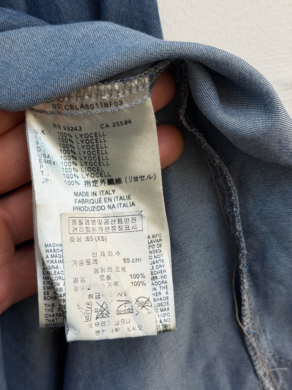 Diesel 디젤 데님 셔츠 드레스 XS 상품이미지7