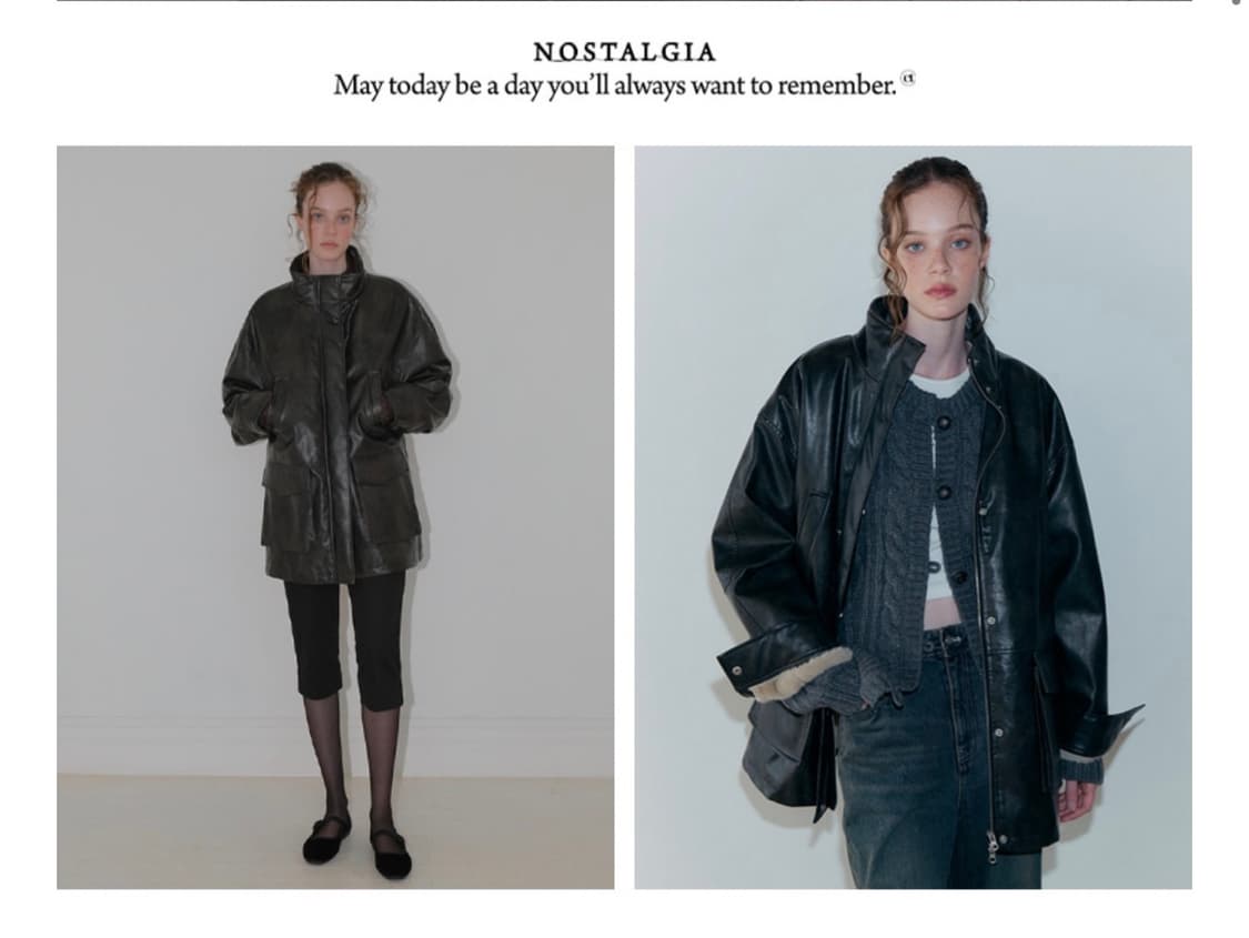 에트몽 Faux Leather Fur Coat 상품이미지2