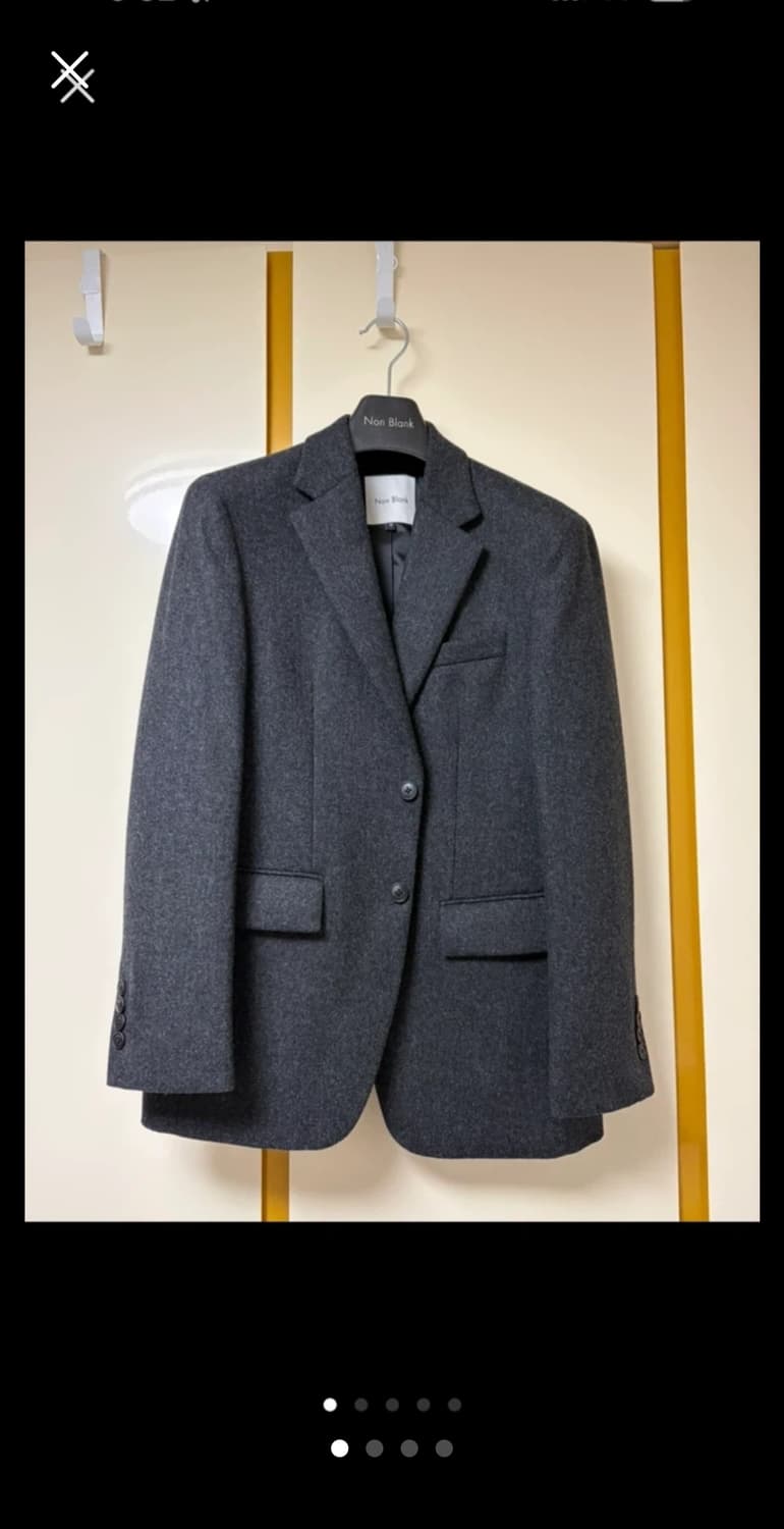 넌블랭크 울 플란넬 오버핏 셋업수트 다크그레이 M사이즈  판매합니다! 상품이미지4