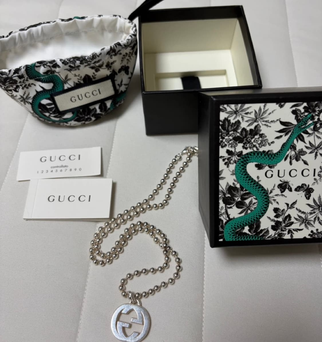 구찌 볼체인 목걸이 풀박스 (최저가/네고사절) 상품이미지3