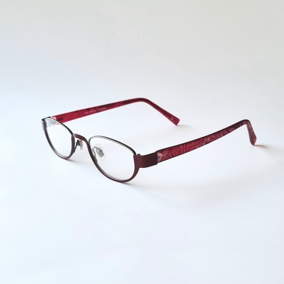데드스탁 지적인 무드 와인 컬러 타원형 안경테 650 상품이미지2
