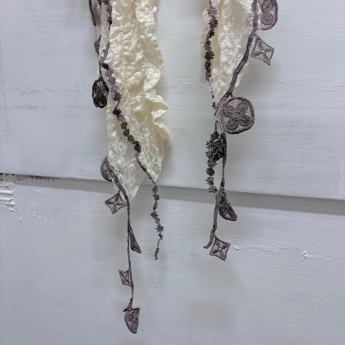 아이보리 레이스 장식 스카프 머플러 (JPN) 상품이미지4