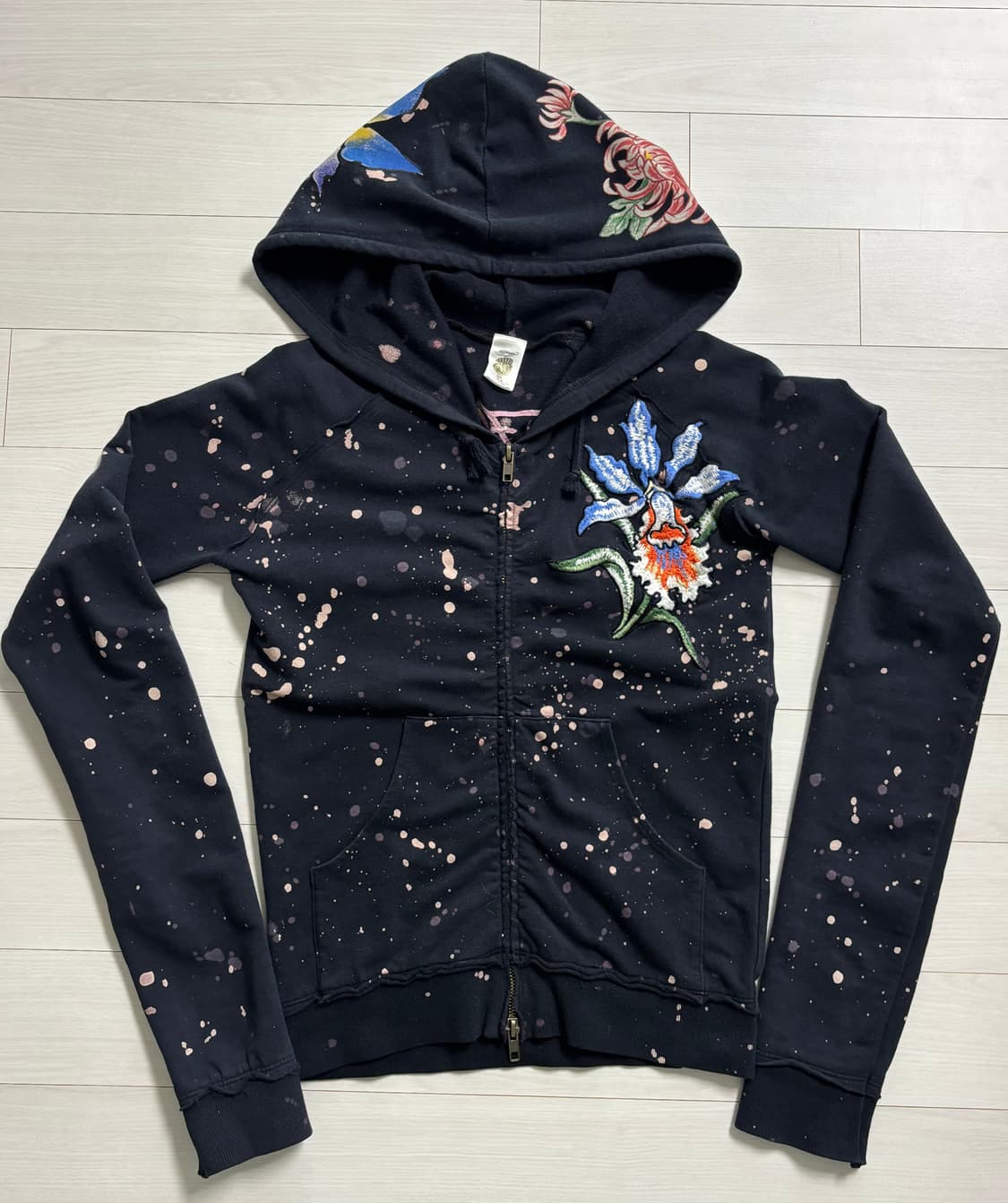 (예약중)반택무배o사이즈문의x 에드하디 빈티지 플라워 후드집업 xs 상품이미지1