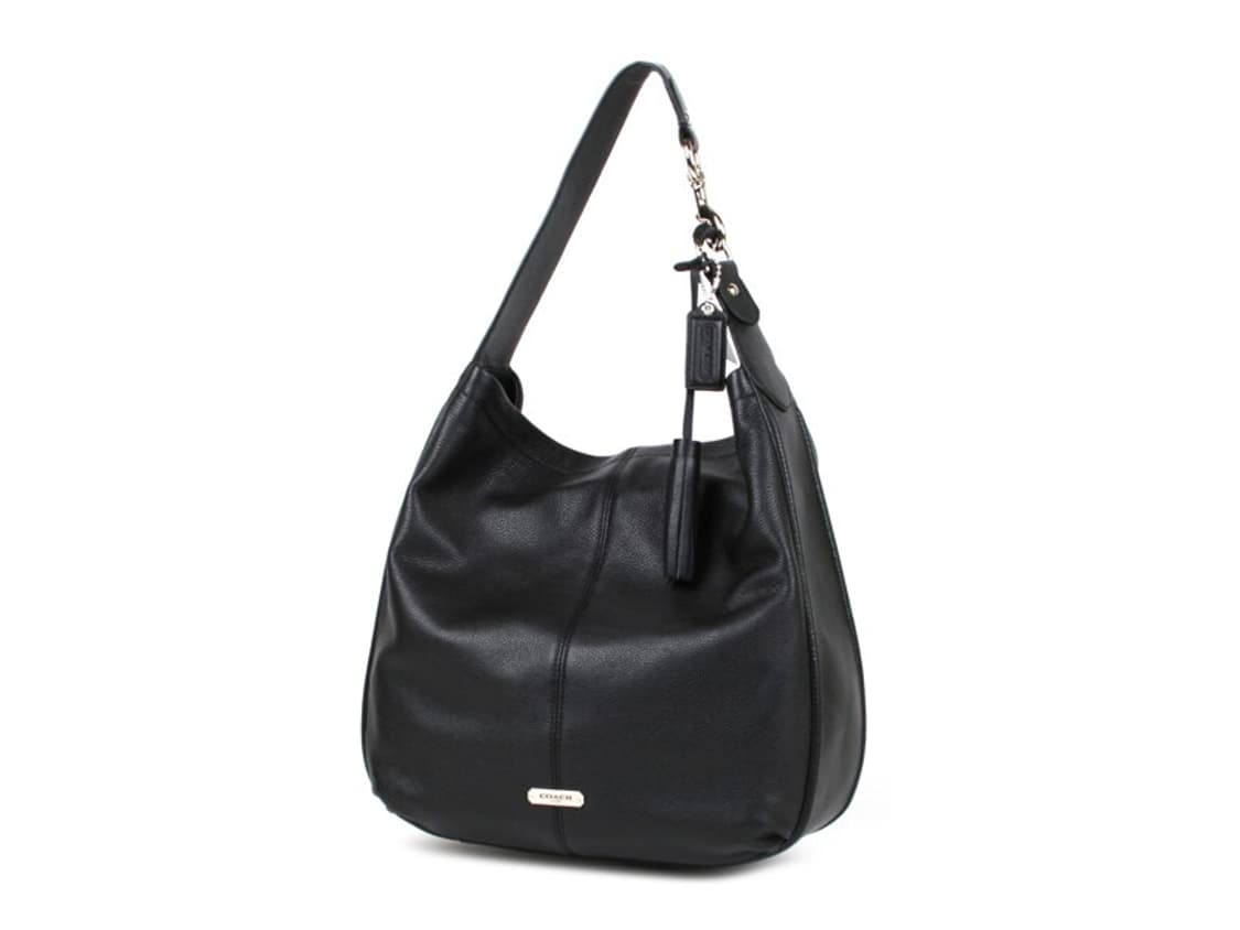 COACH 코치 레더 타슬 빅백 여성 숄더백 호보백 블랙 상품이미지1