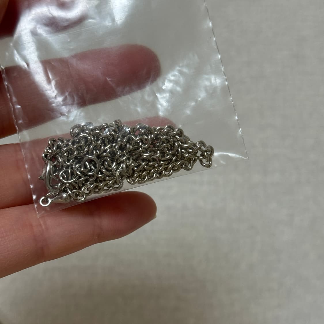 무신사 써지컬스틸 체인 목걸이 실버 줄 47cm 상품이미지2