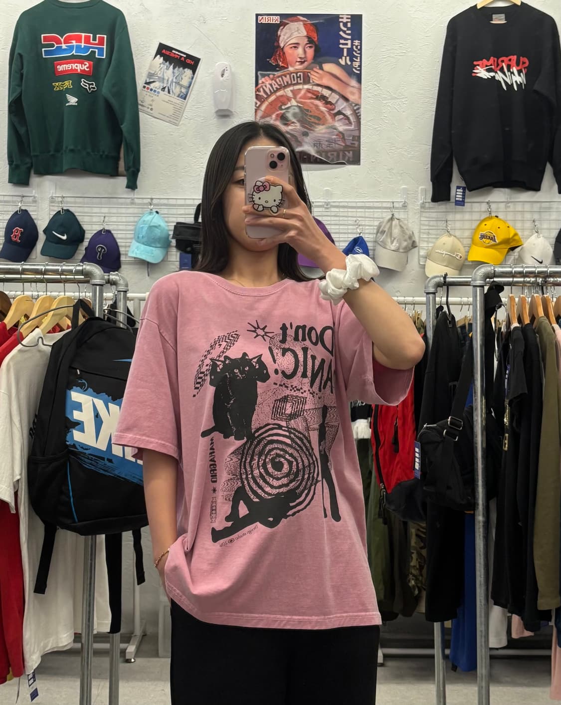마하그리드 DON’T PANIC 피그먼트 반팔티 S 상품이미지2