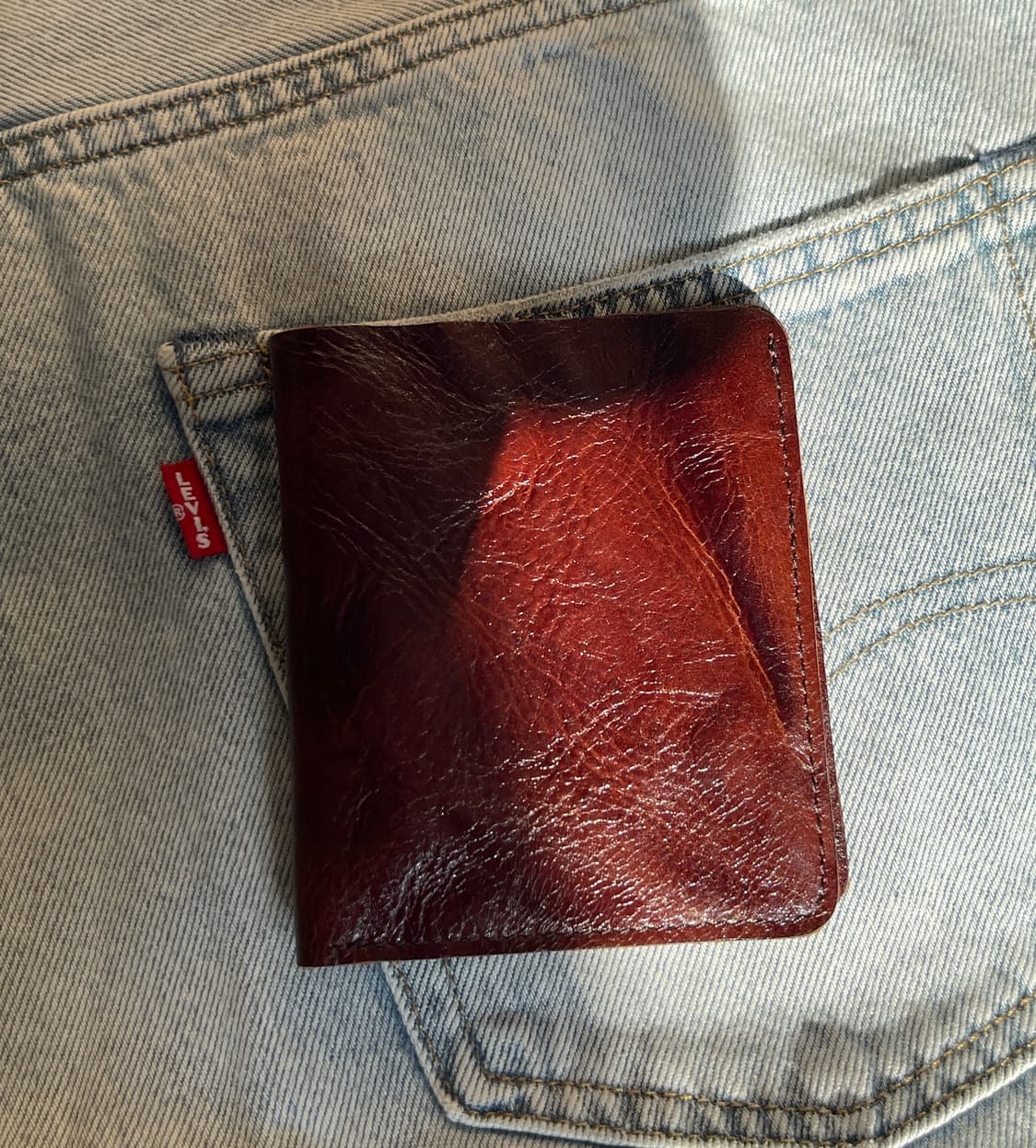 브라운 태닝가죽지갑 상품이미지1