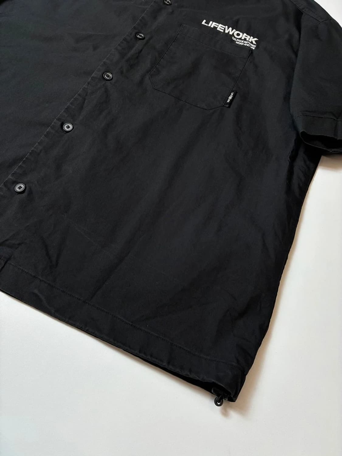 라이프워크 자수로고 오픈 카라 반팔 셔츠 PN8688 상품이미지4