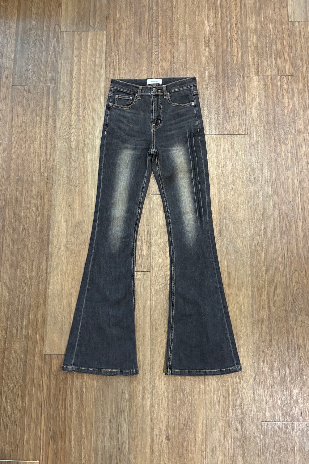 Black Washed Slim Bootcut Jeans  상품이미지4