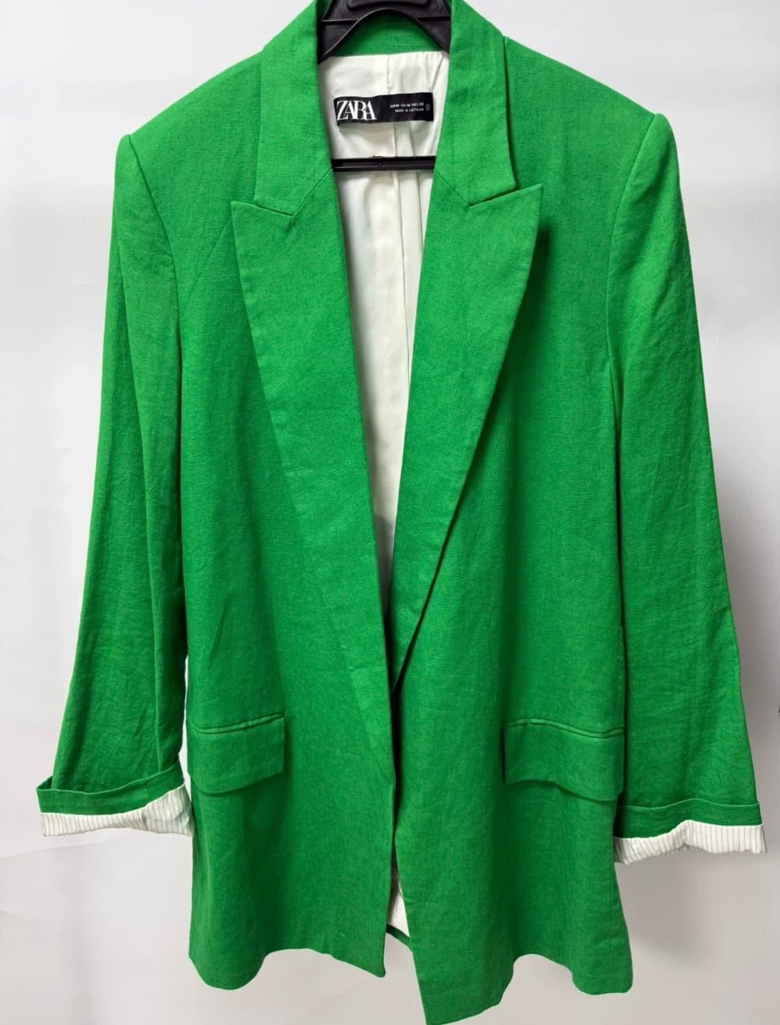 자라 그린 롤업 슬리브 자켓 (M) 상품이미지4