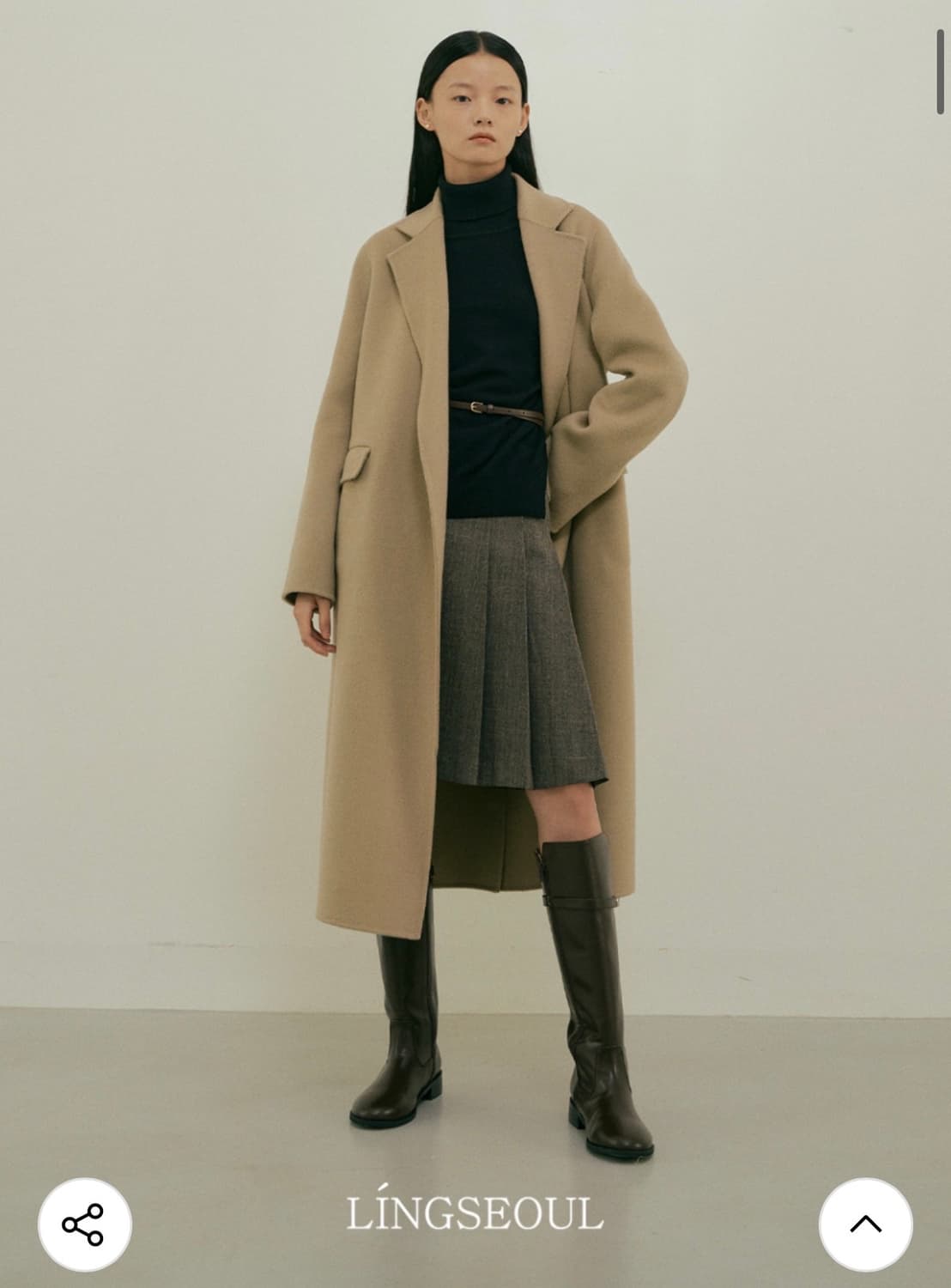 링서울 핸드메이드 벨티드 싱글 코트 상품이미지1