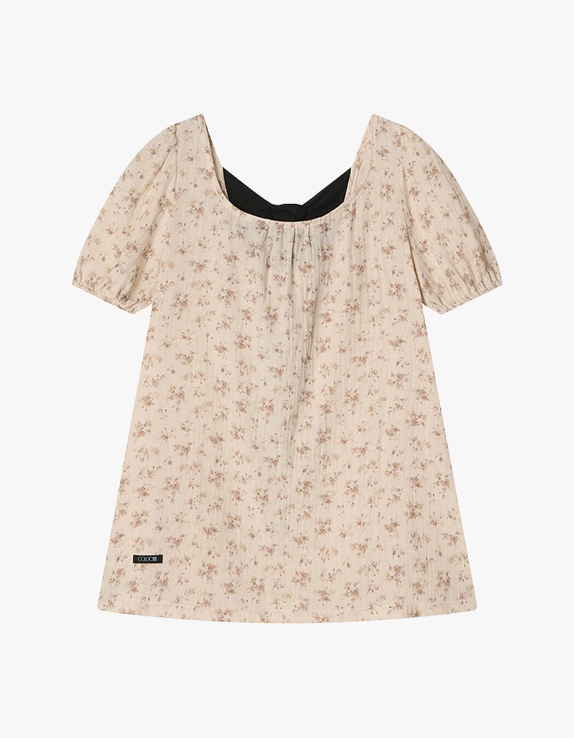 콜로신스 블랙 타이 블라우스 빈티지 플라워 상품이미지1