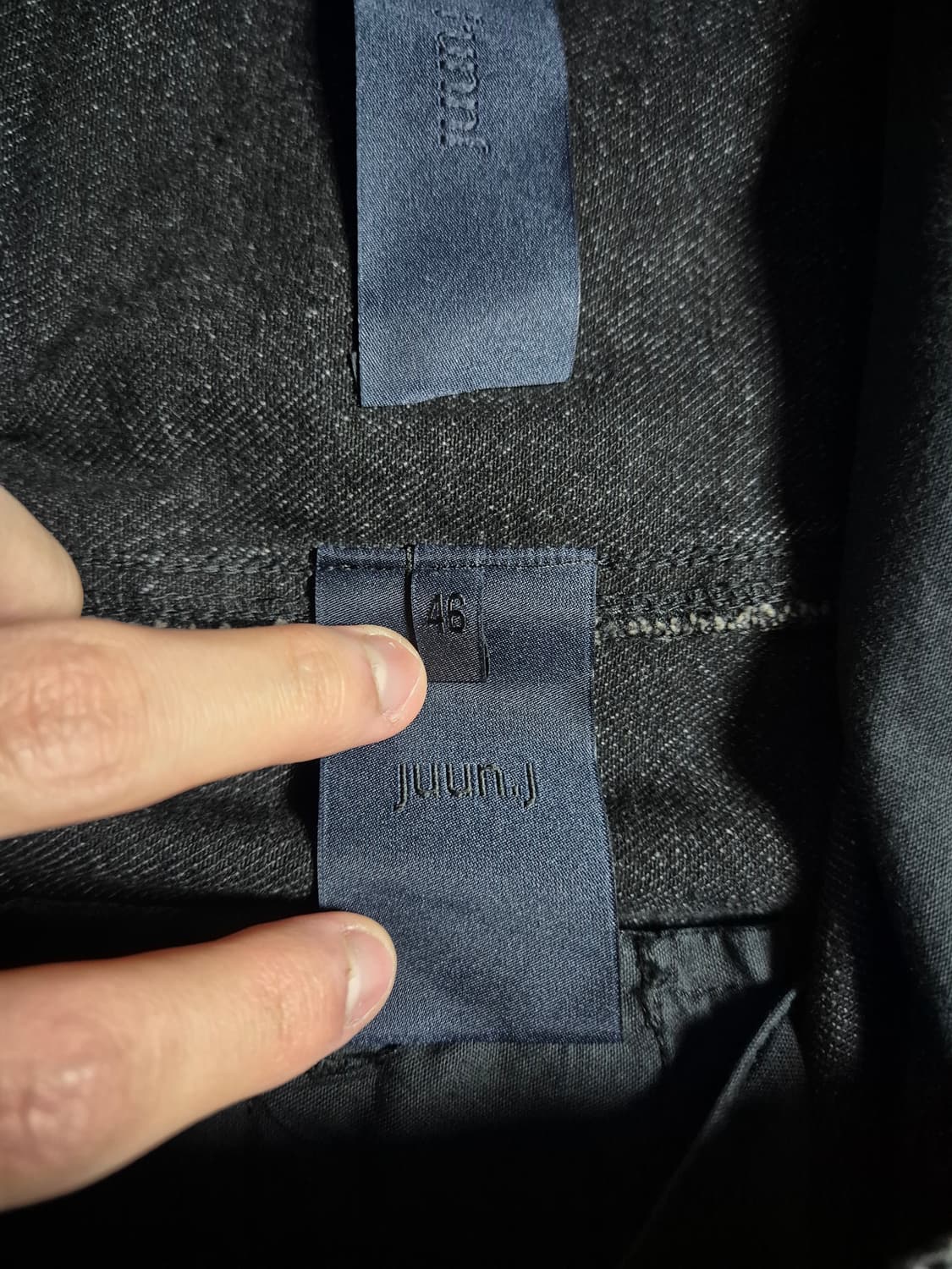 준지 흑청 데님 쇼츠 반바지 46 상품이미지4