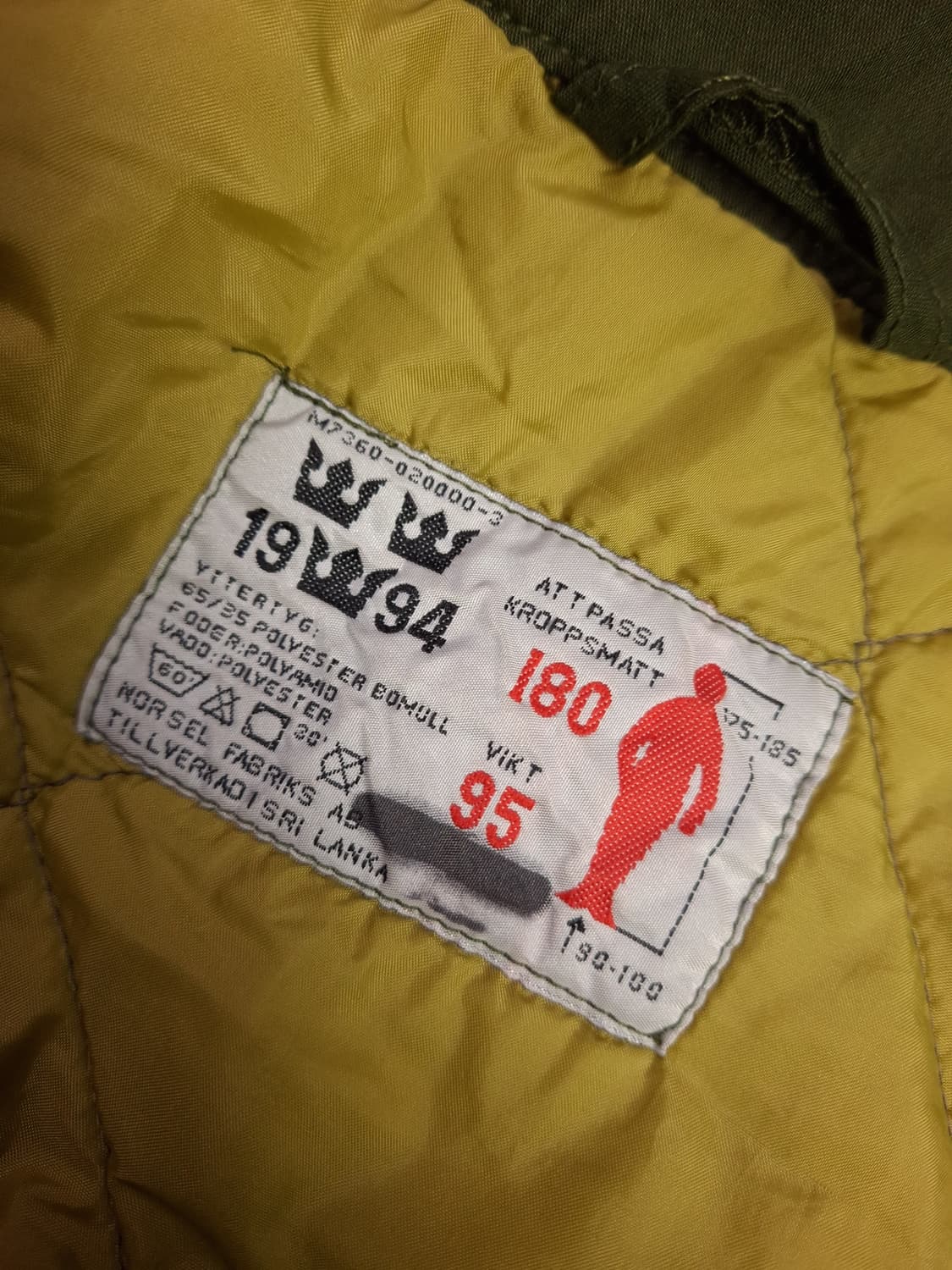 특A급 오리지날 스웨덴군 M-90 조인성파카 상품이미지3